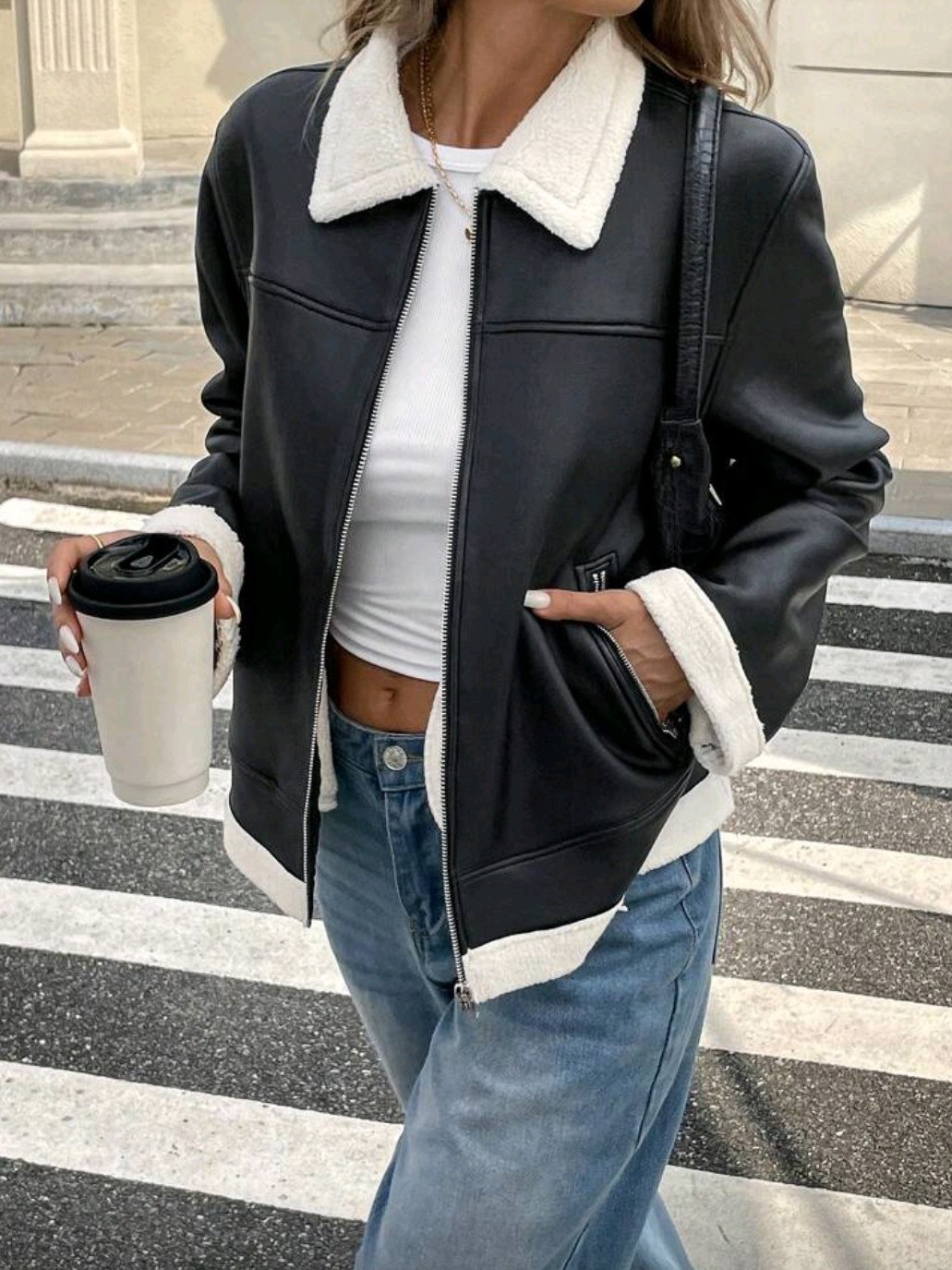 Jaqueta Couro Peluciada