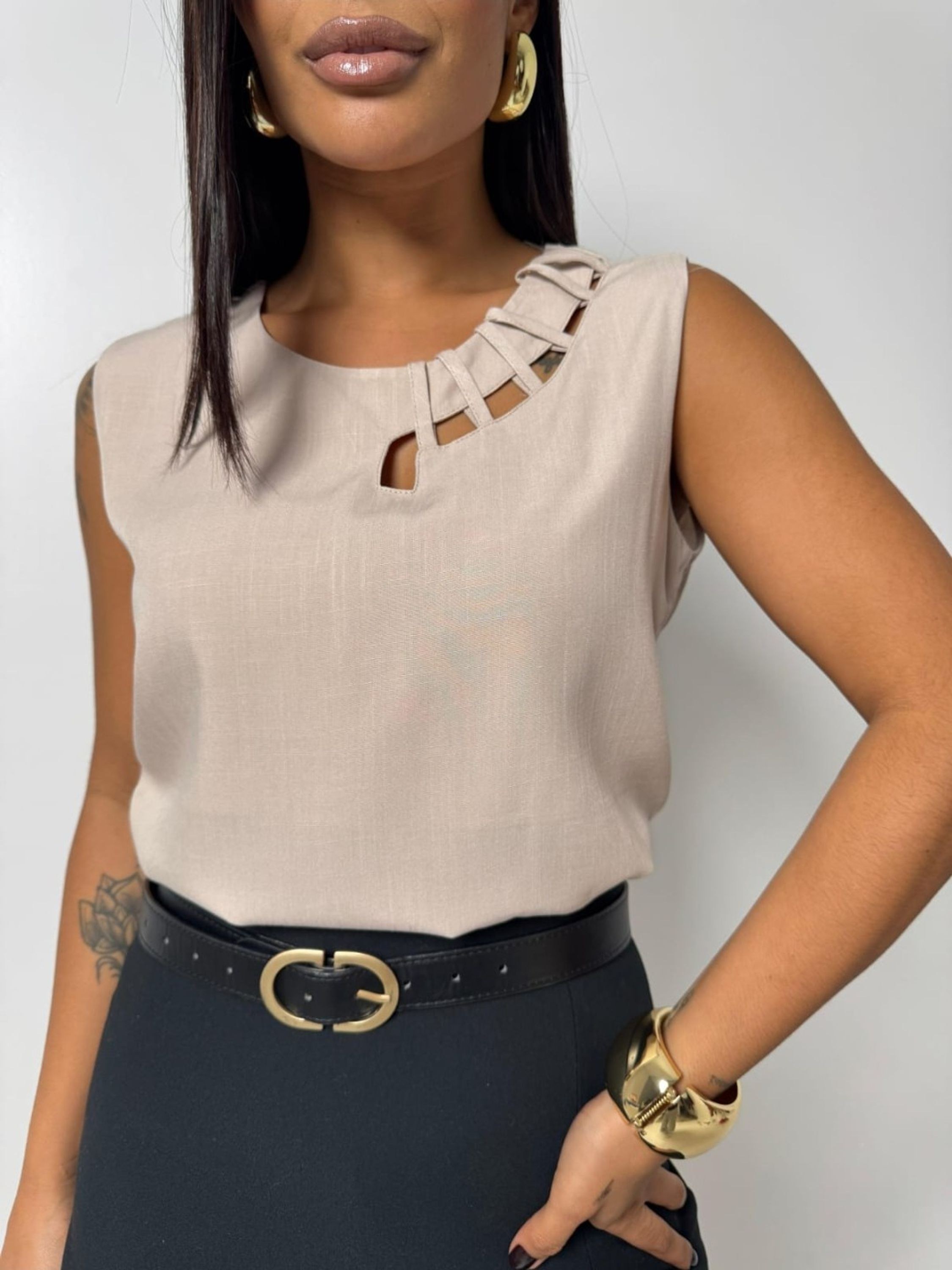 Regata Detalhes Viscolinho