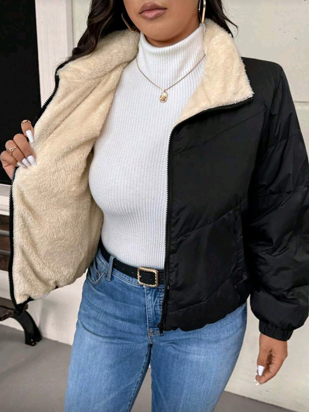 Jaqueta Impermeável Peluciada Importada