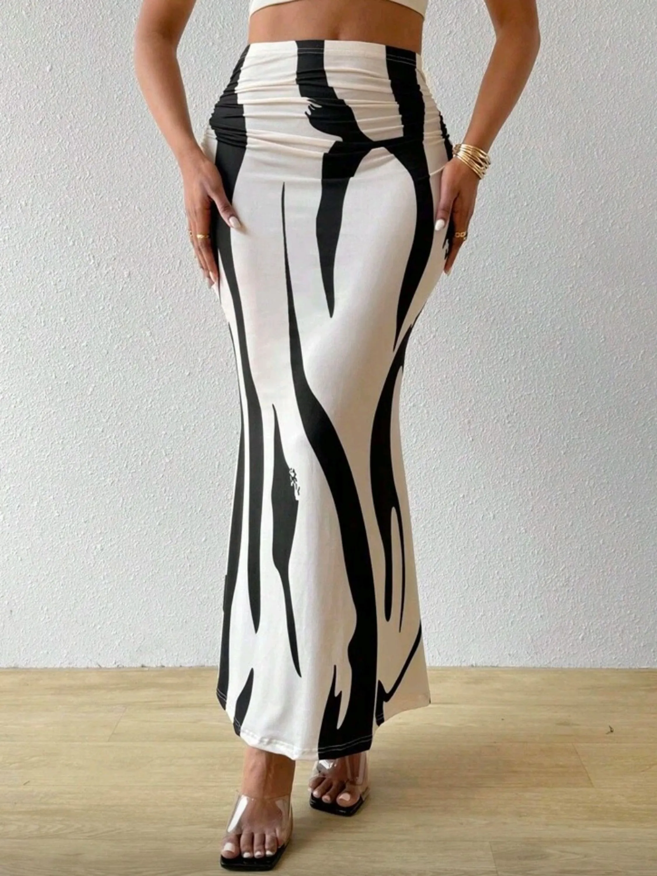 Saia Longa Estampada Viscolycra