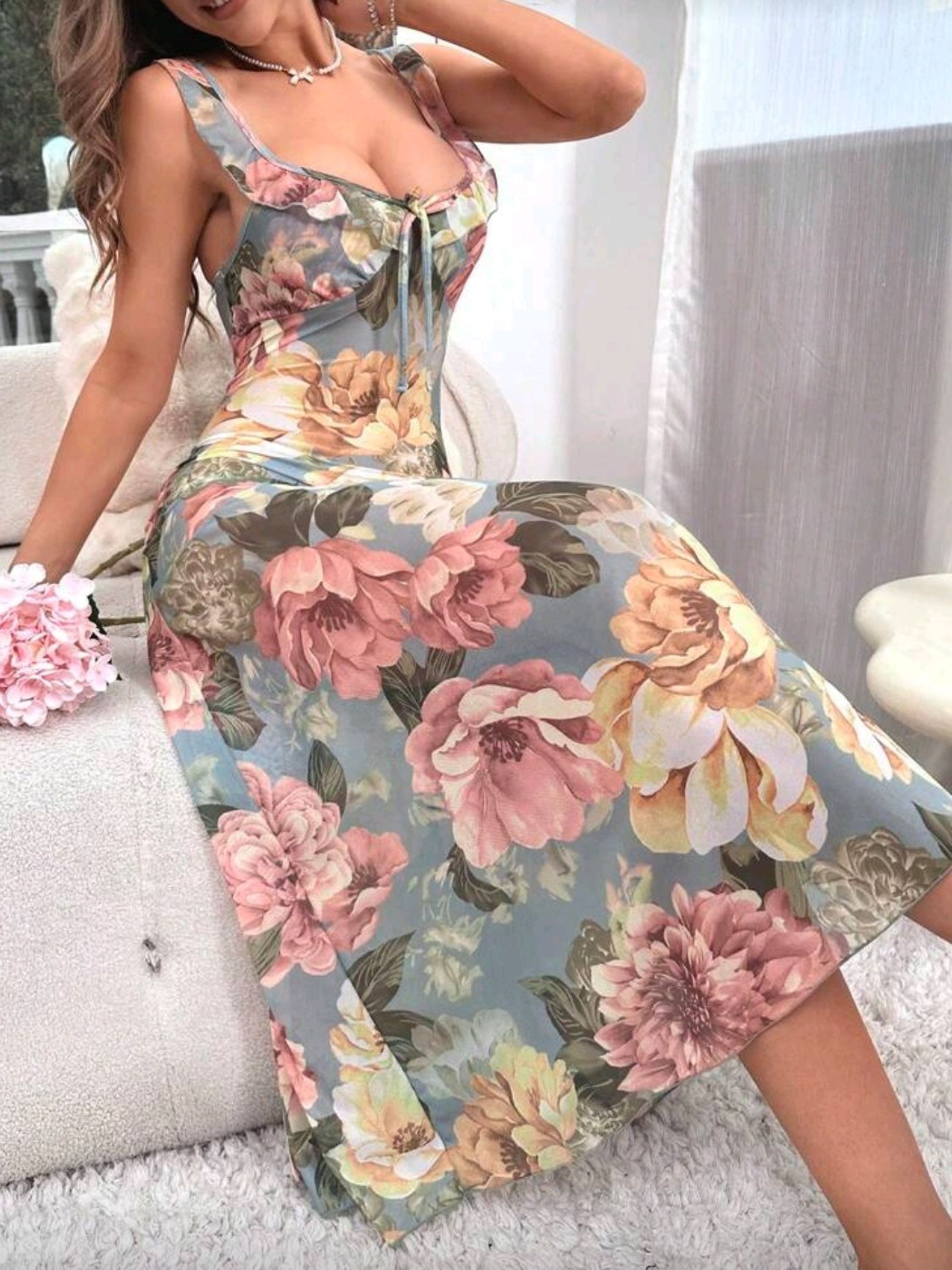Vestido Longo Floral