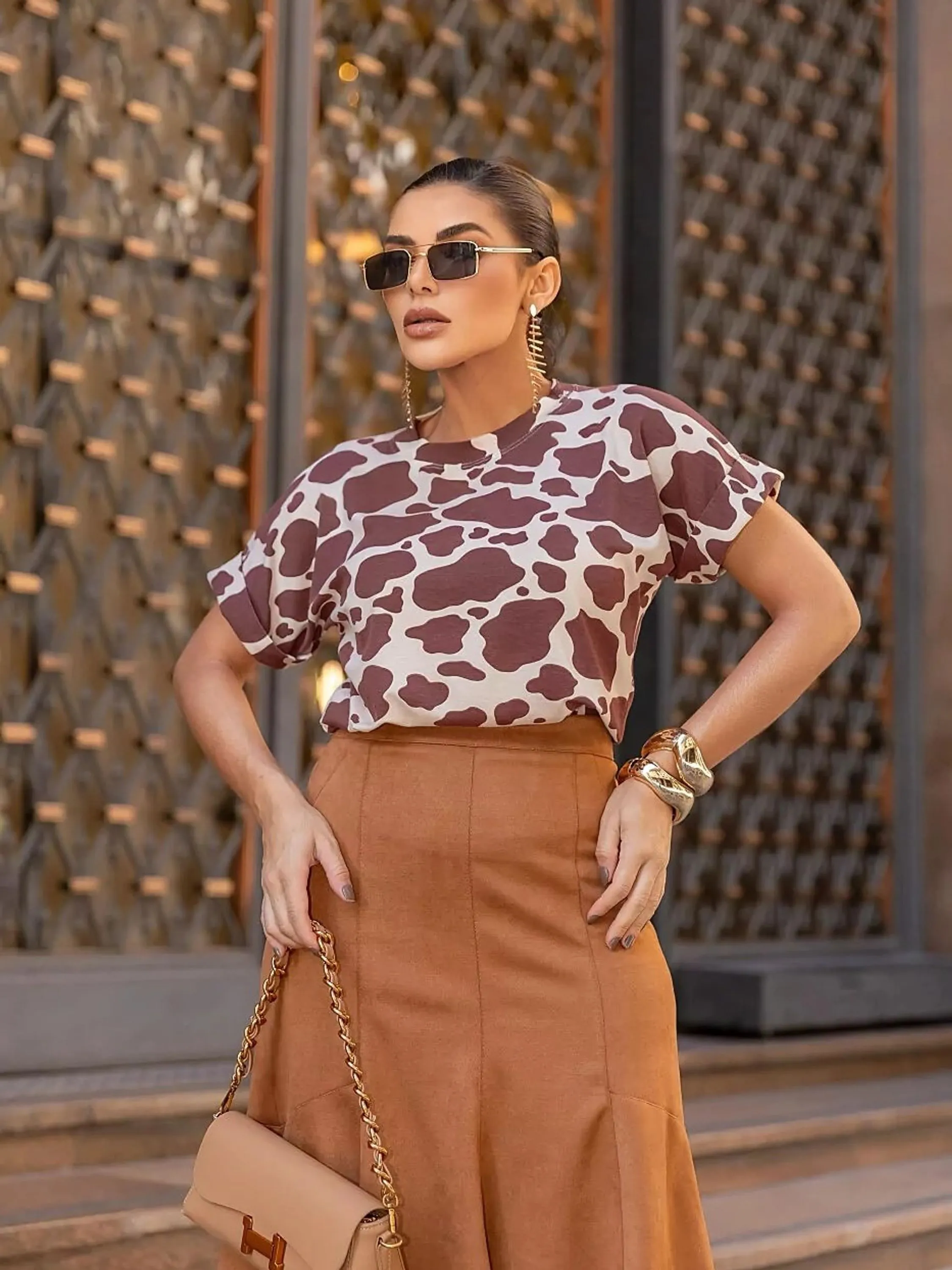 Blusa Animal Print Japonesa