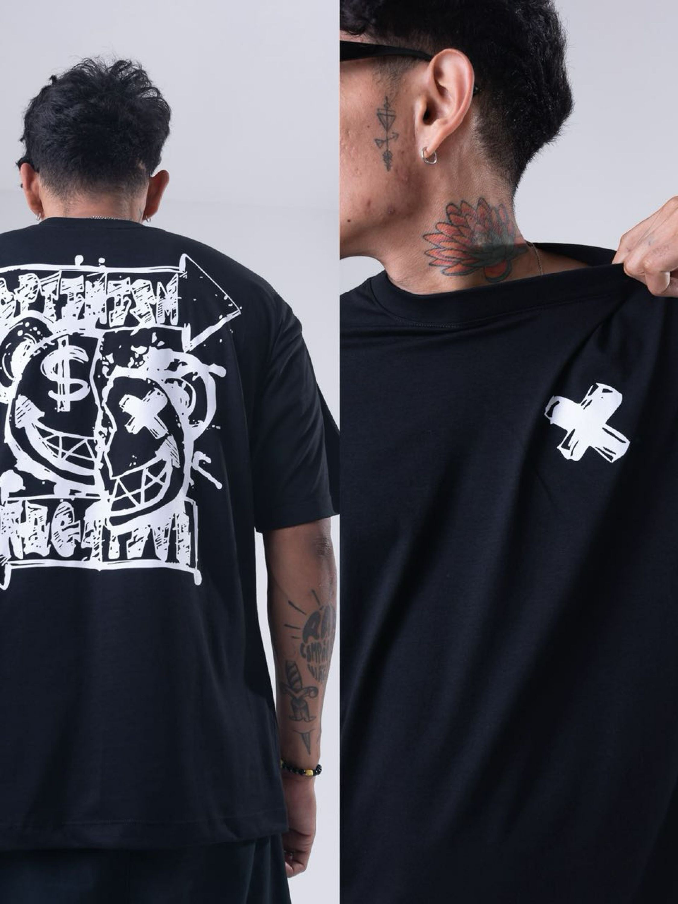 Camiseta Masculina Oversized Fio 30.1 Penteado Unissex# 051