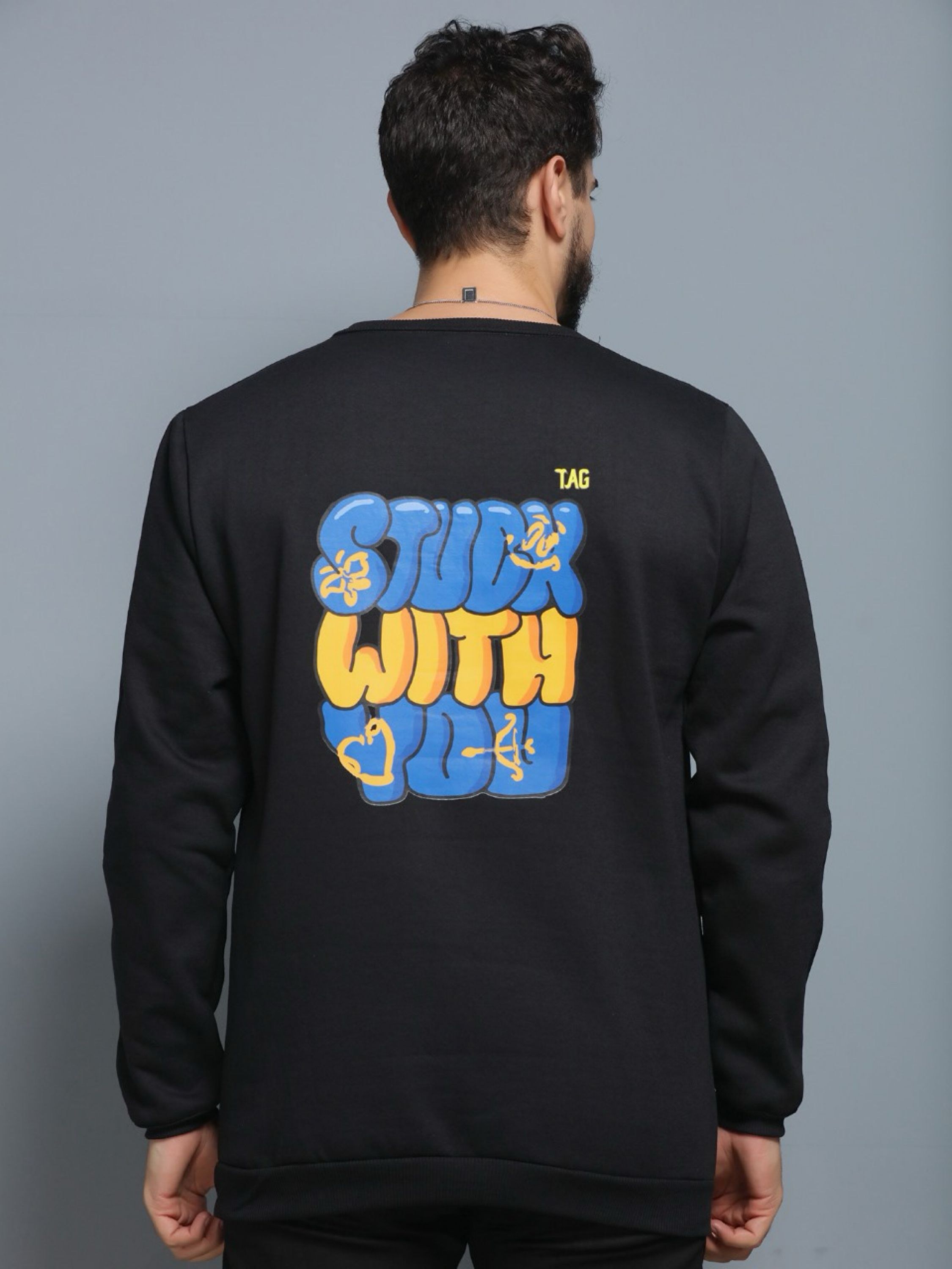 Blusa Moletom Mascluno Com Estampado Back Street Top #STUDK