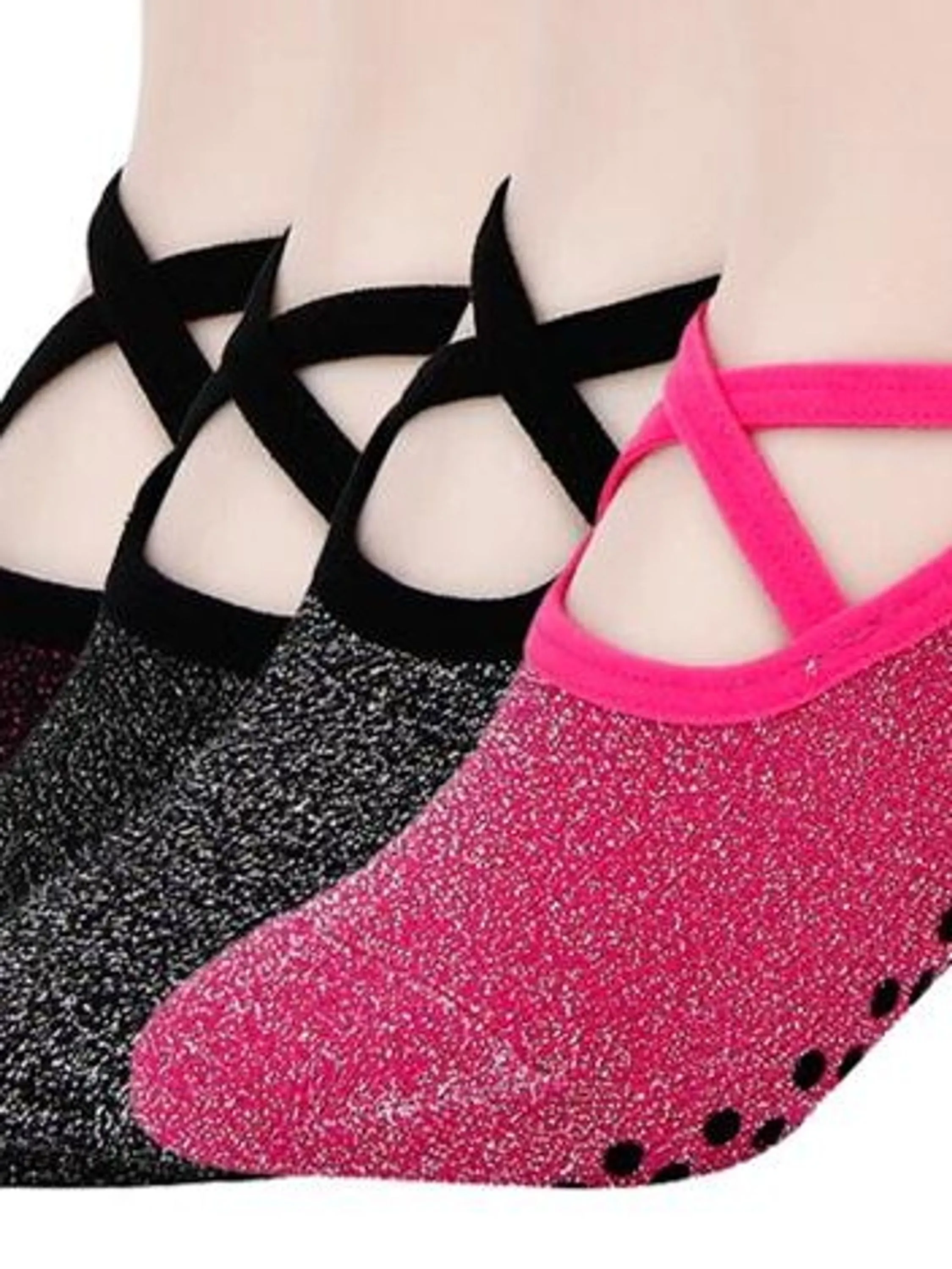 Sapatilha com Glitter para Pilates!!