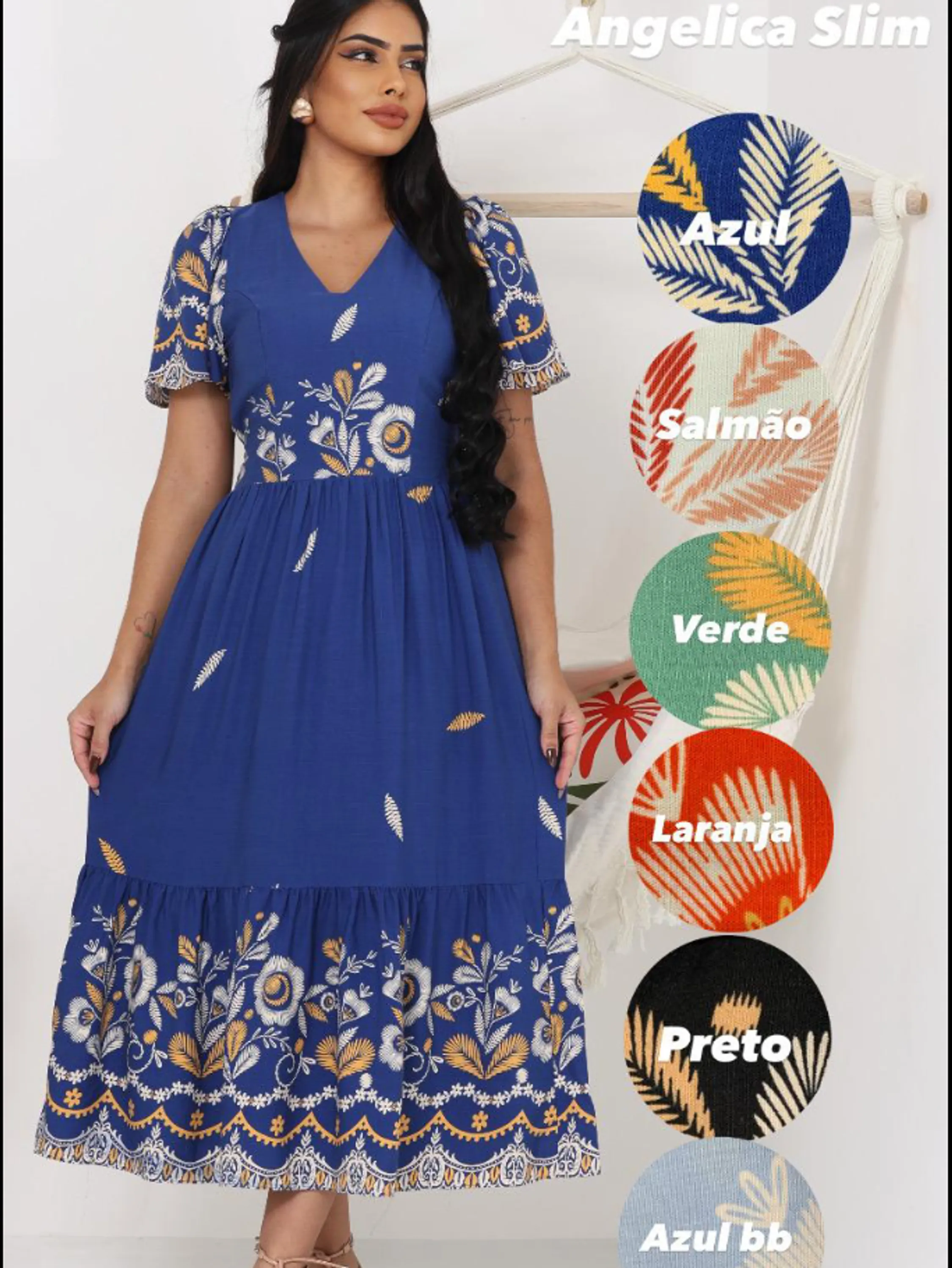 Vestido MIDI slim Angélica SRHB