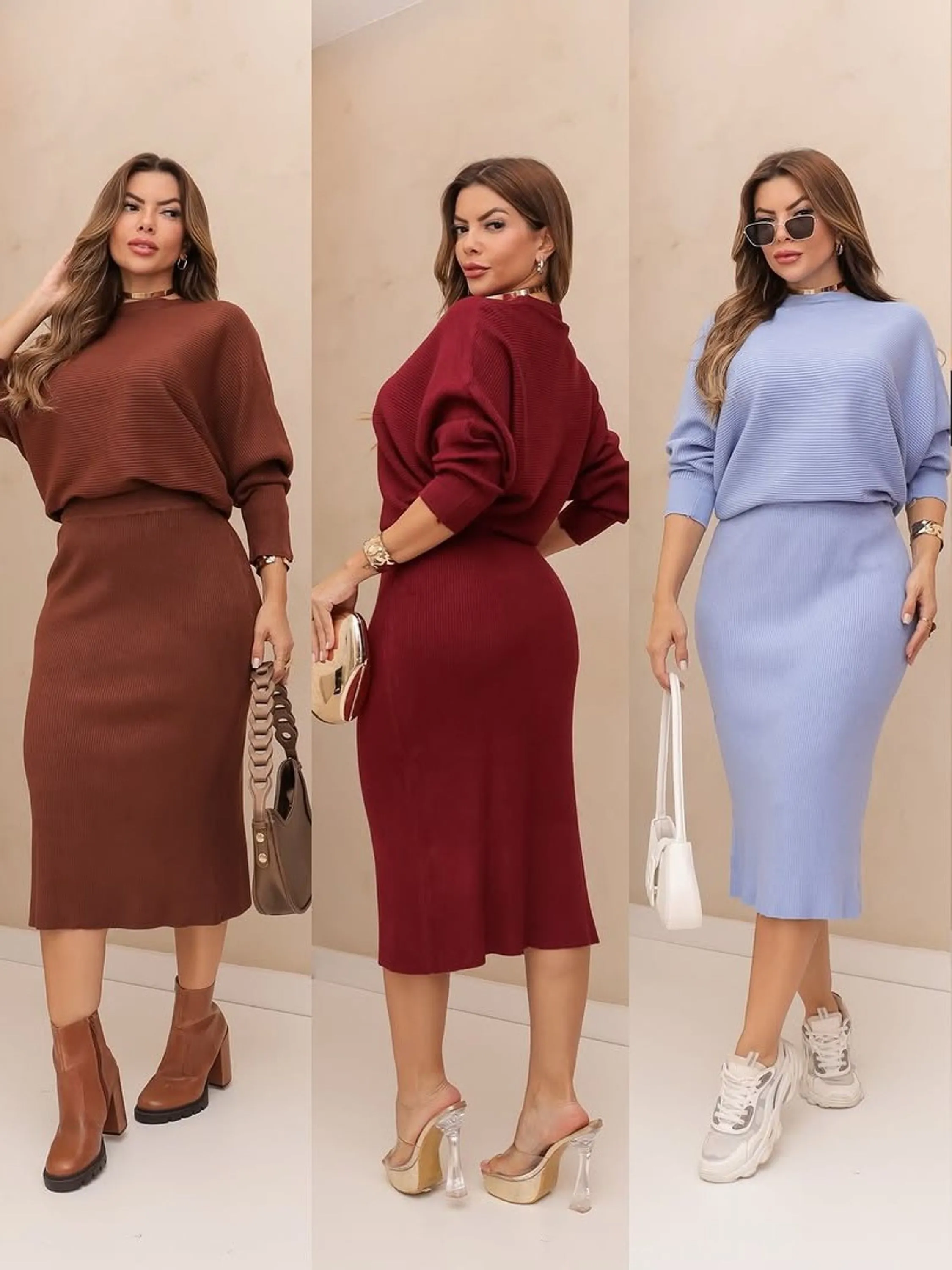 Conjunto saia e blusa Modal