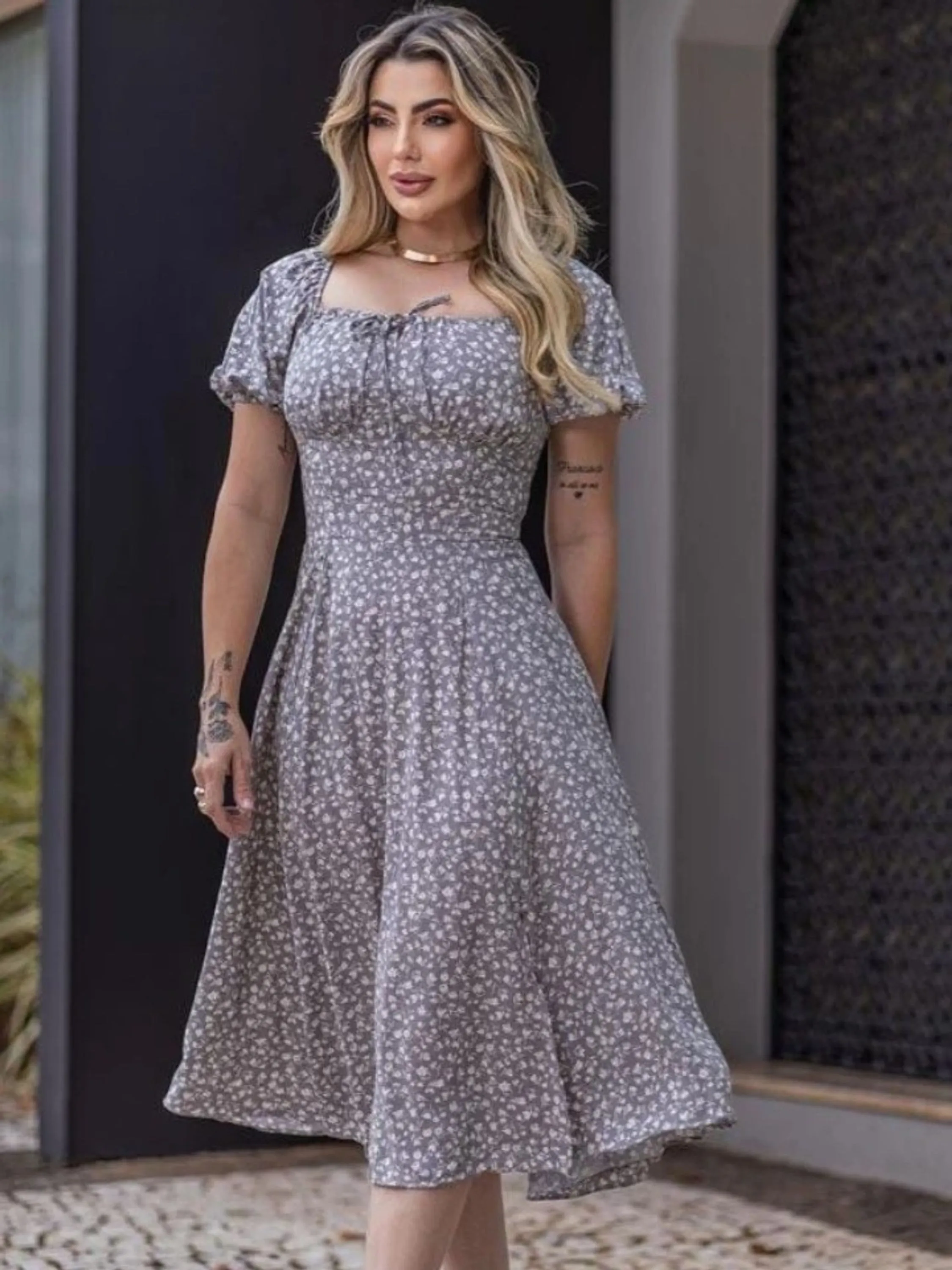 Vestido MIDI Princesa liso