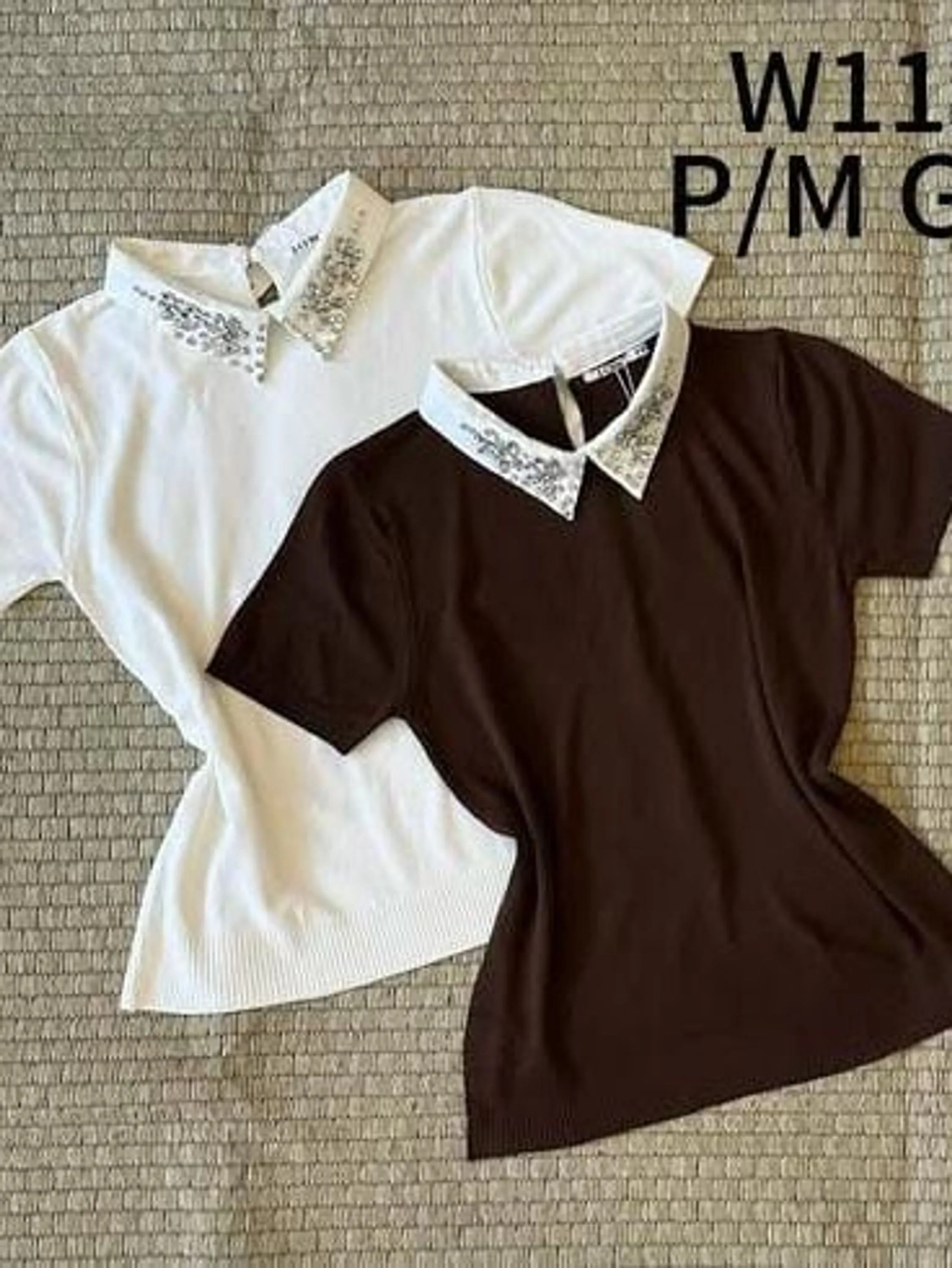 Blusa Modal gola pedraria