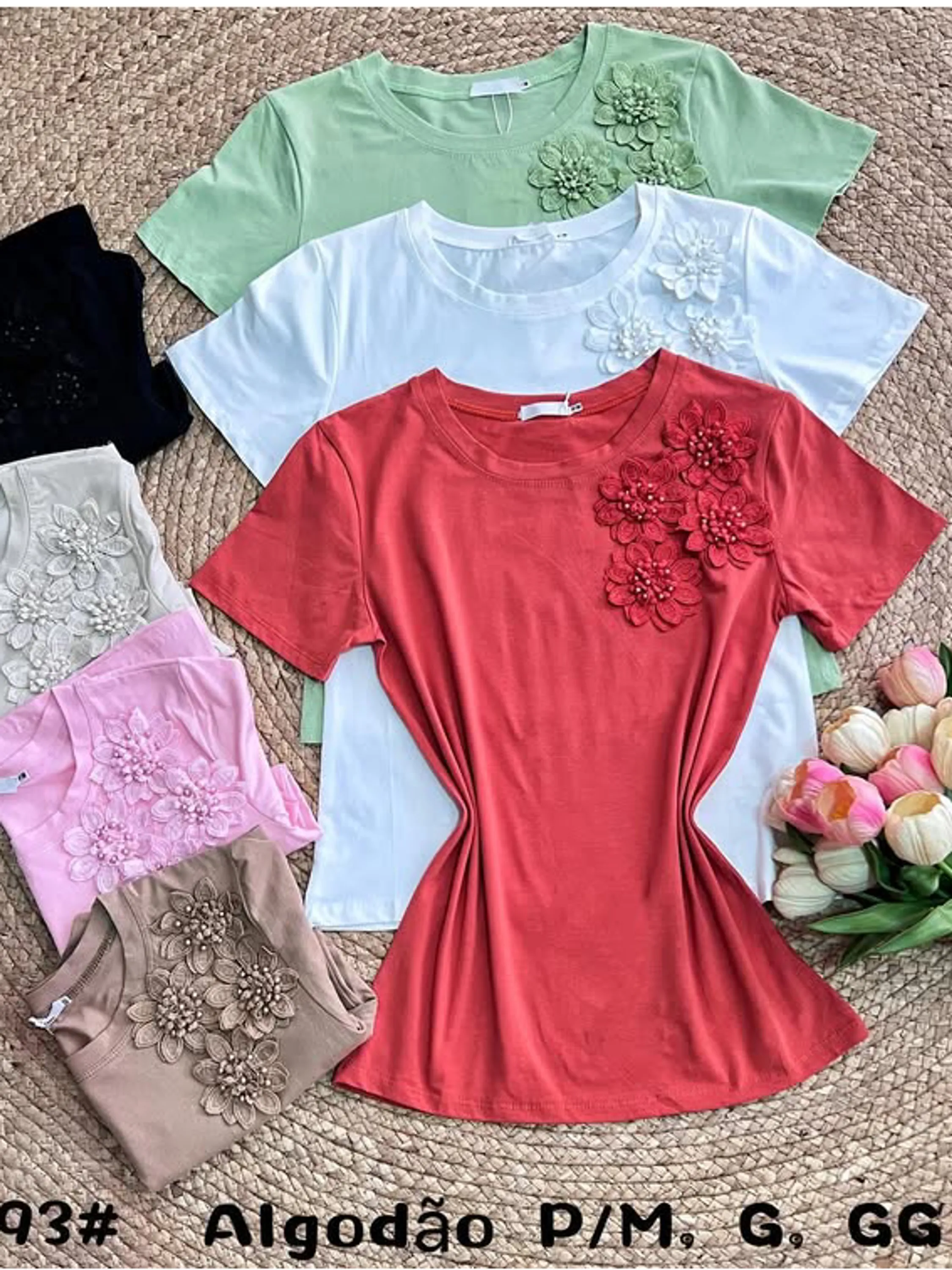 BLUSA FLORES BORDADAS