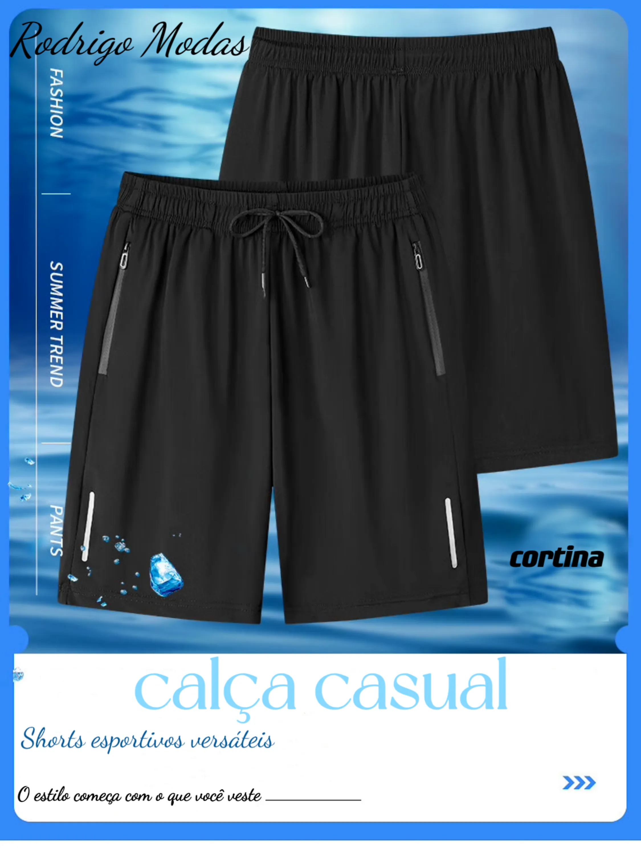 Masculino Bermudas Shorts