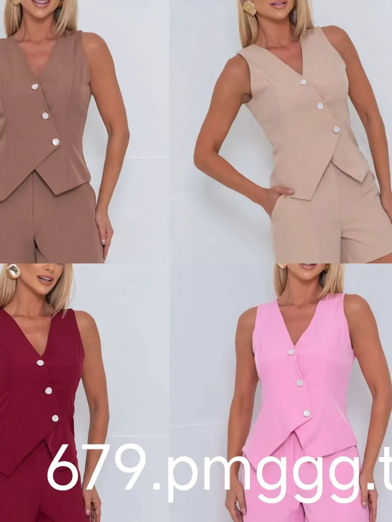 Conjunto Colete e Short Twill xy-679