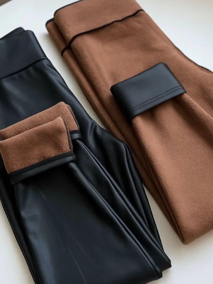 Calça PU Super Grosso Peluciada Inverno Plusize