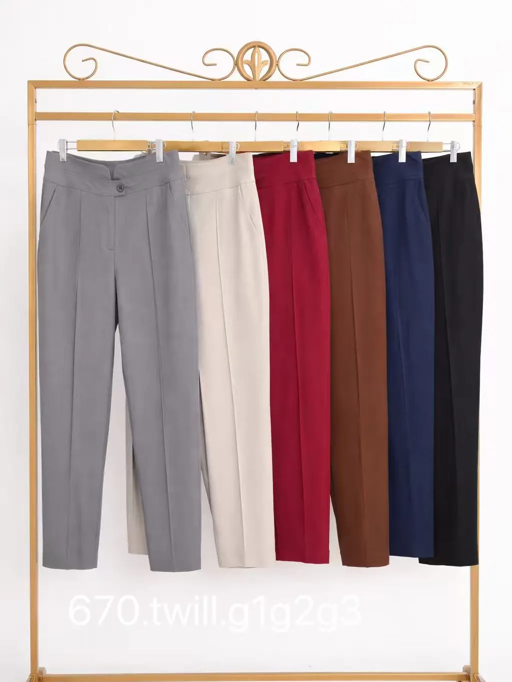 Calça Alfaiataria Feminina Plusize Twill G1 G2 G3 XY-670