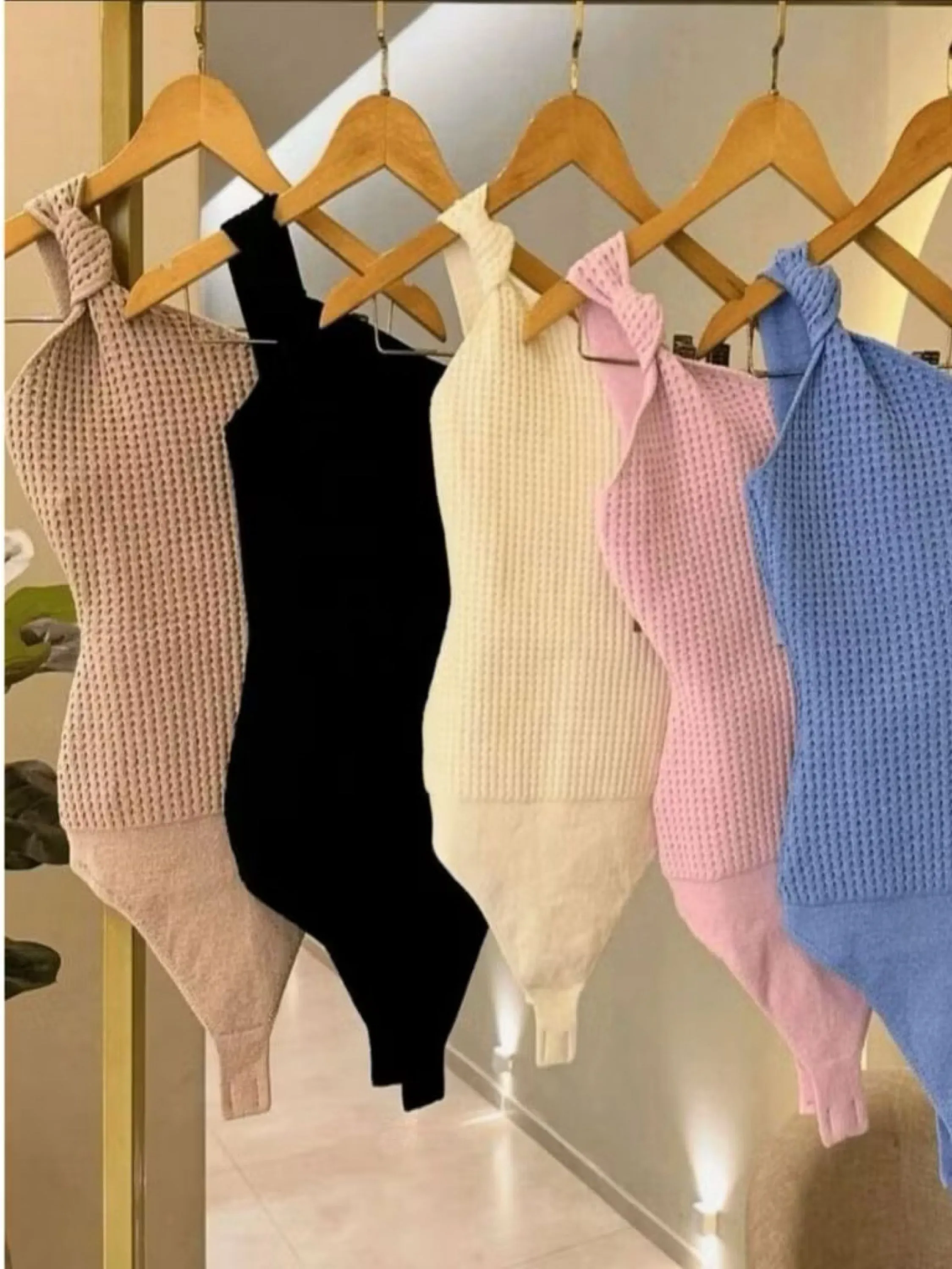 Body Feminino elegante trico Nó Modal Bori boddy bodis manga nula roupas chiques para mulheres verão