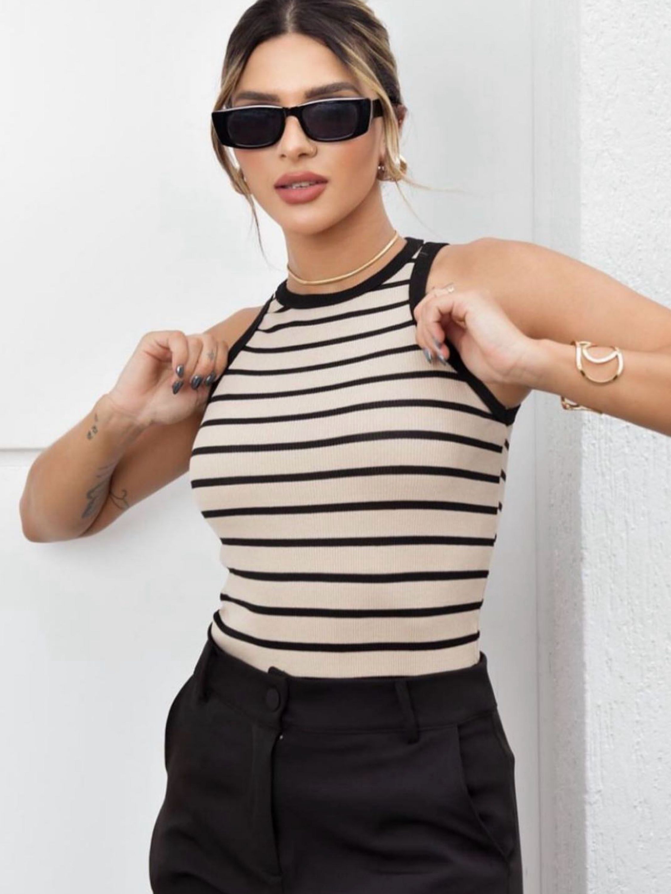 Regata básica listrada ribana