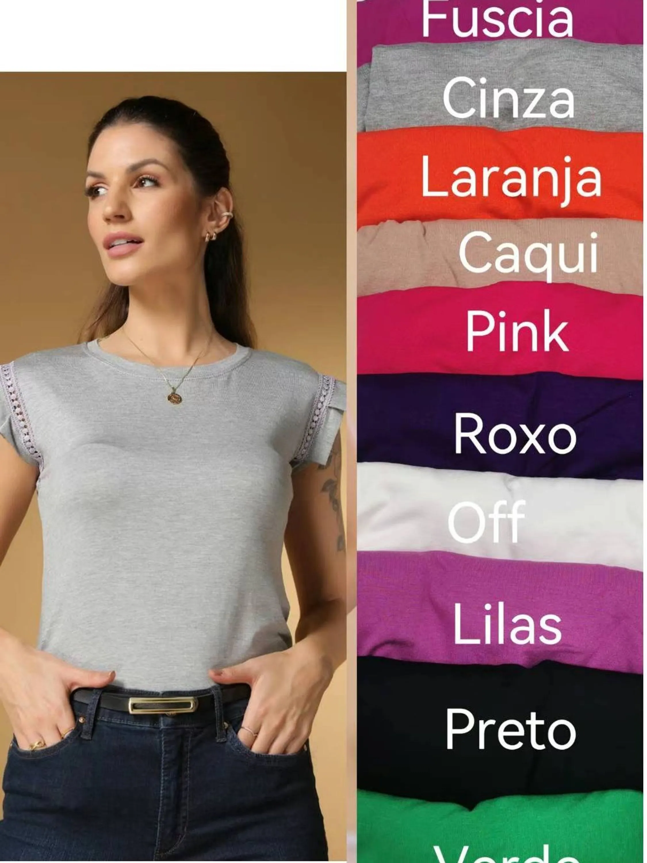 Blusa Básica Com Renda