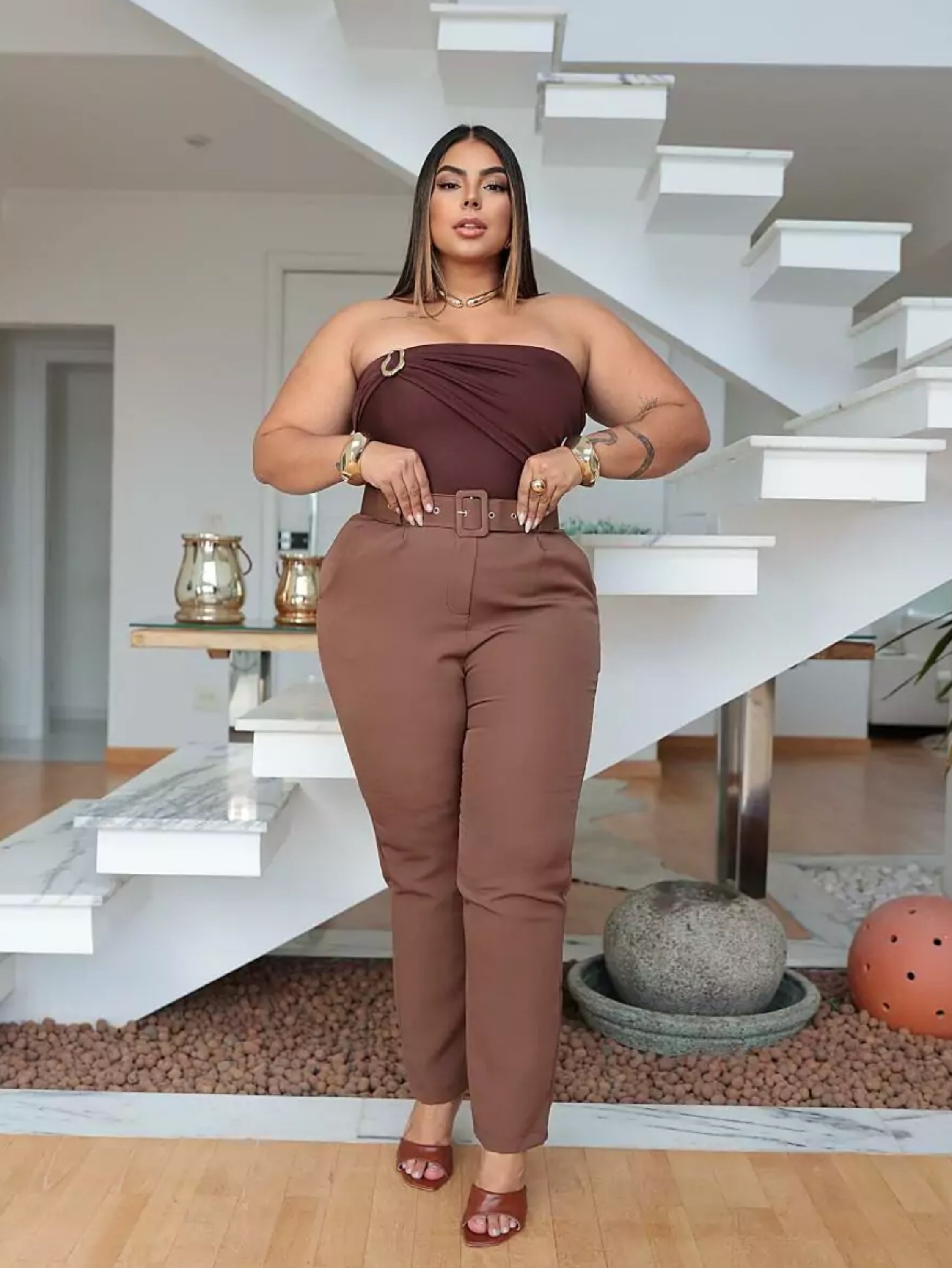 Calça Alfaiataria Slim Cinto