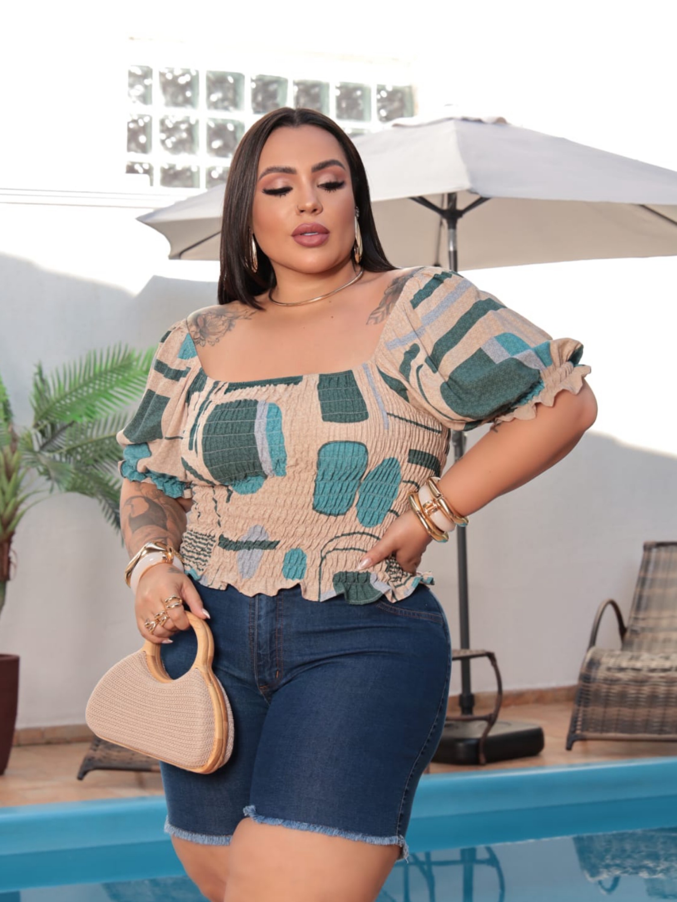 Cropped princesa Plus Size