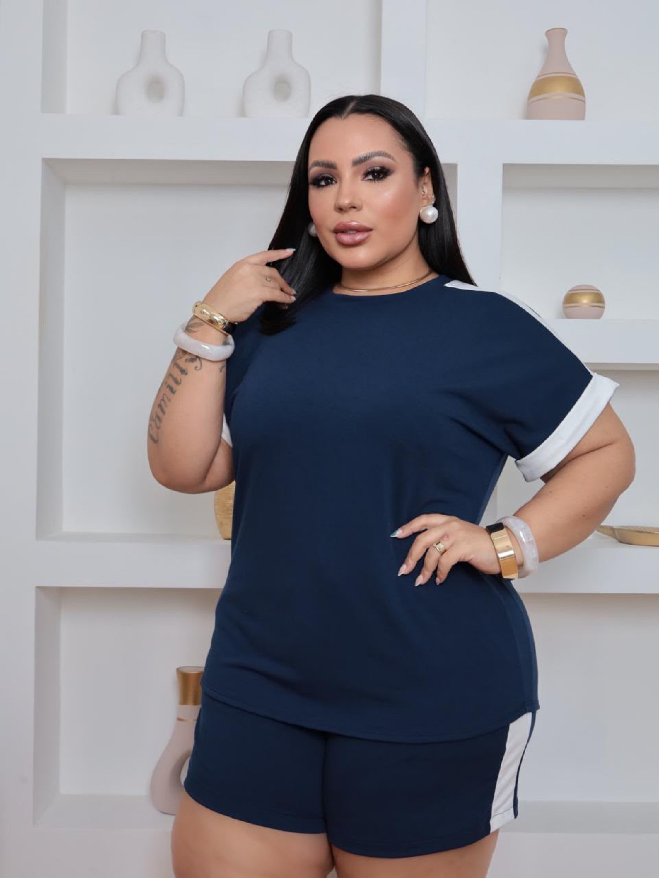 Conjunto moletinho Amélia Plus Size