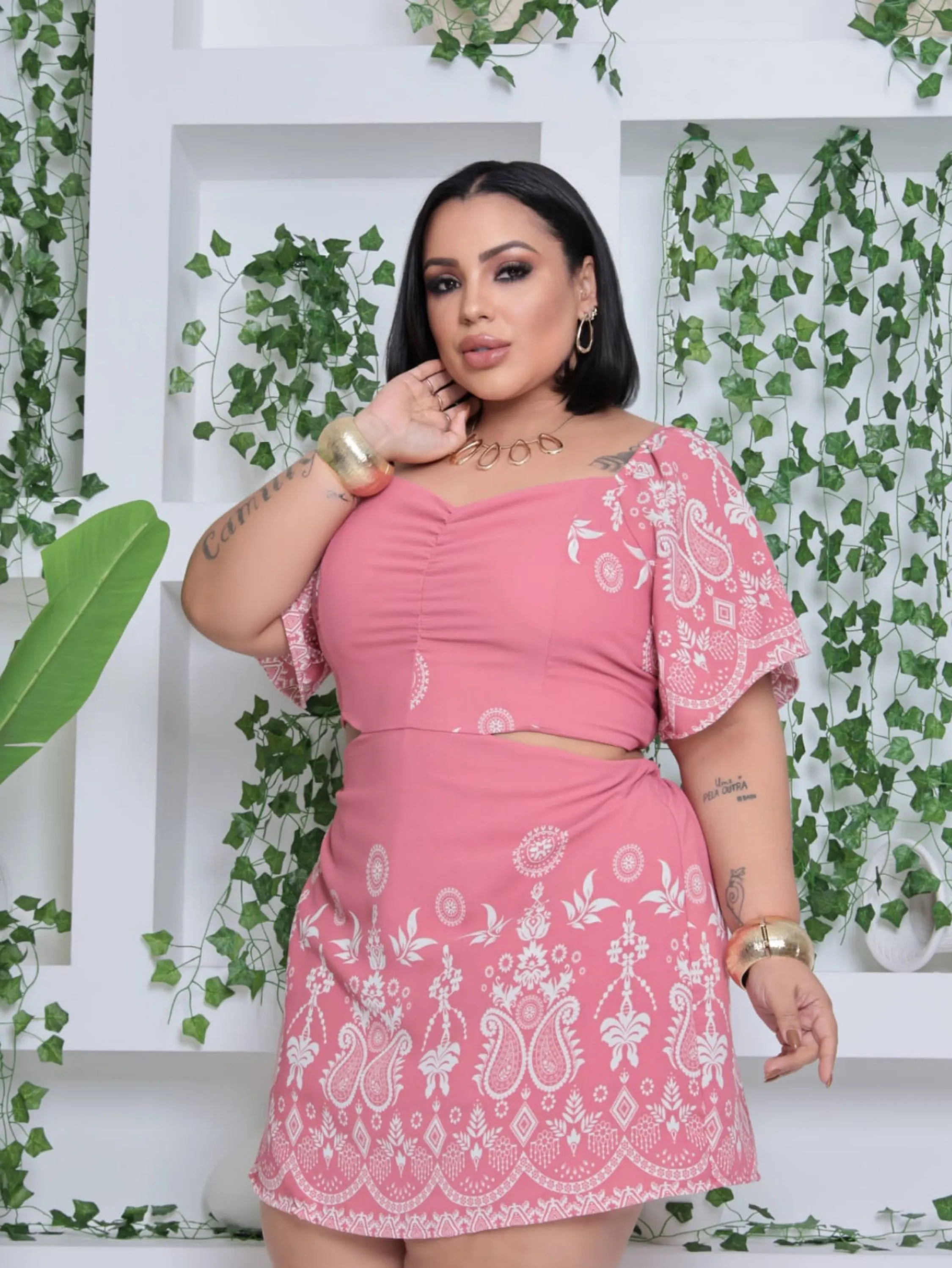 Macaquinho duna Carla Plus Size