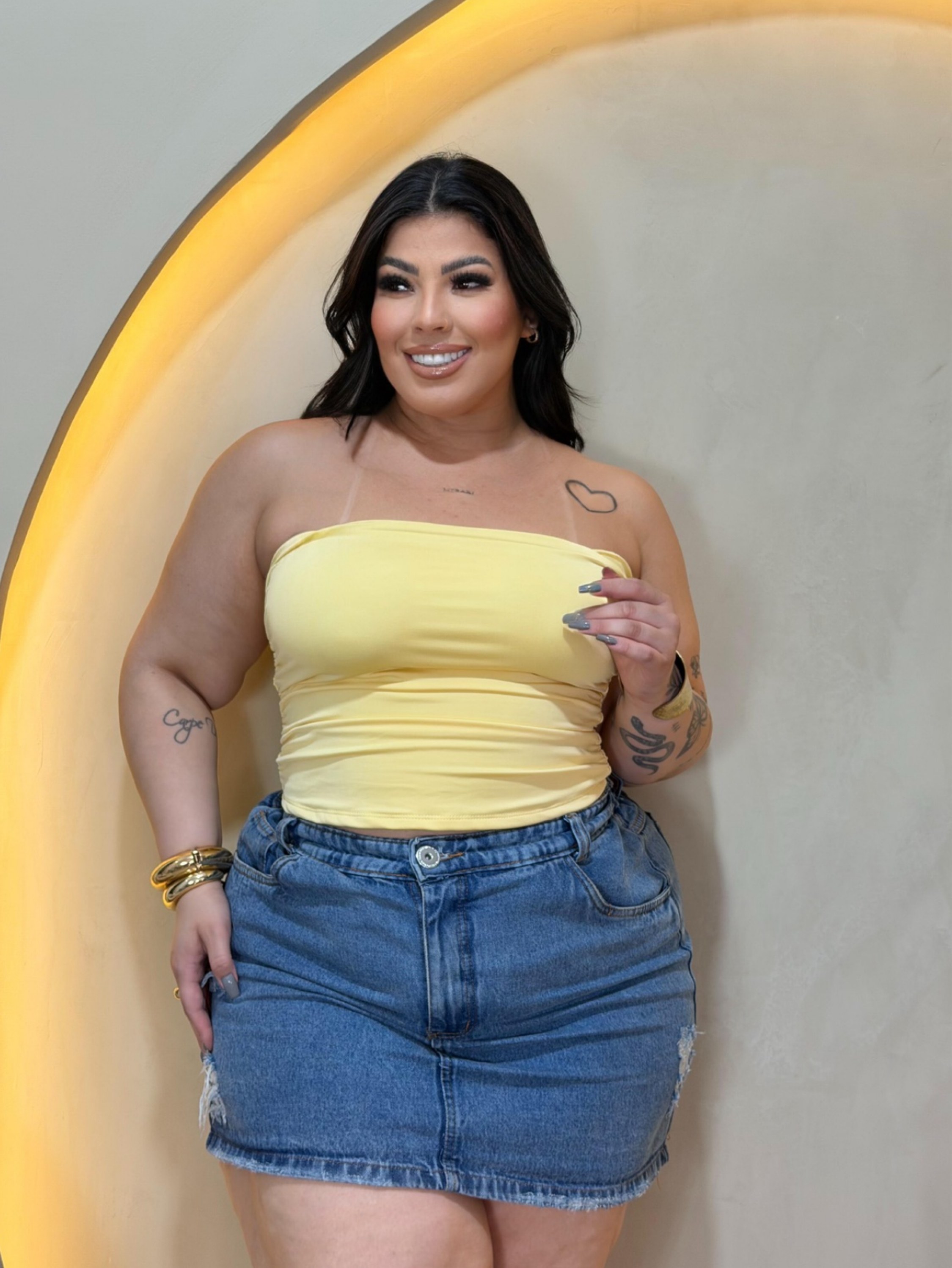 Cropped tube Plus Size