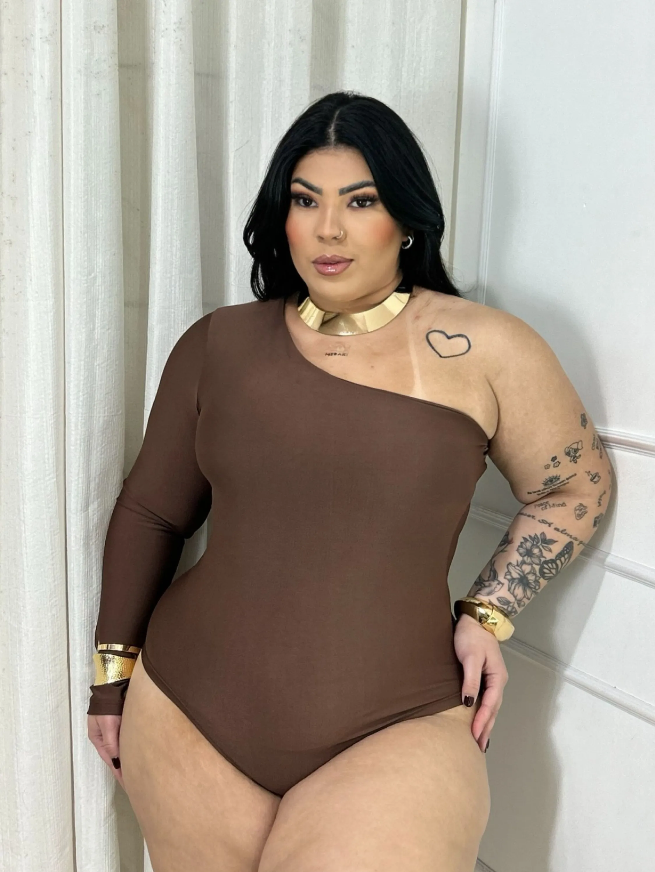 Body nula manca suplex Plus Size