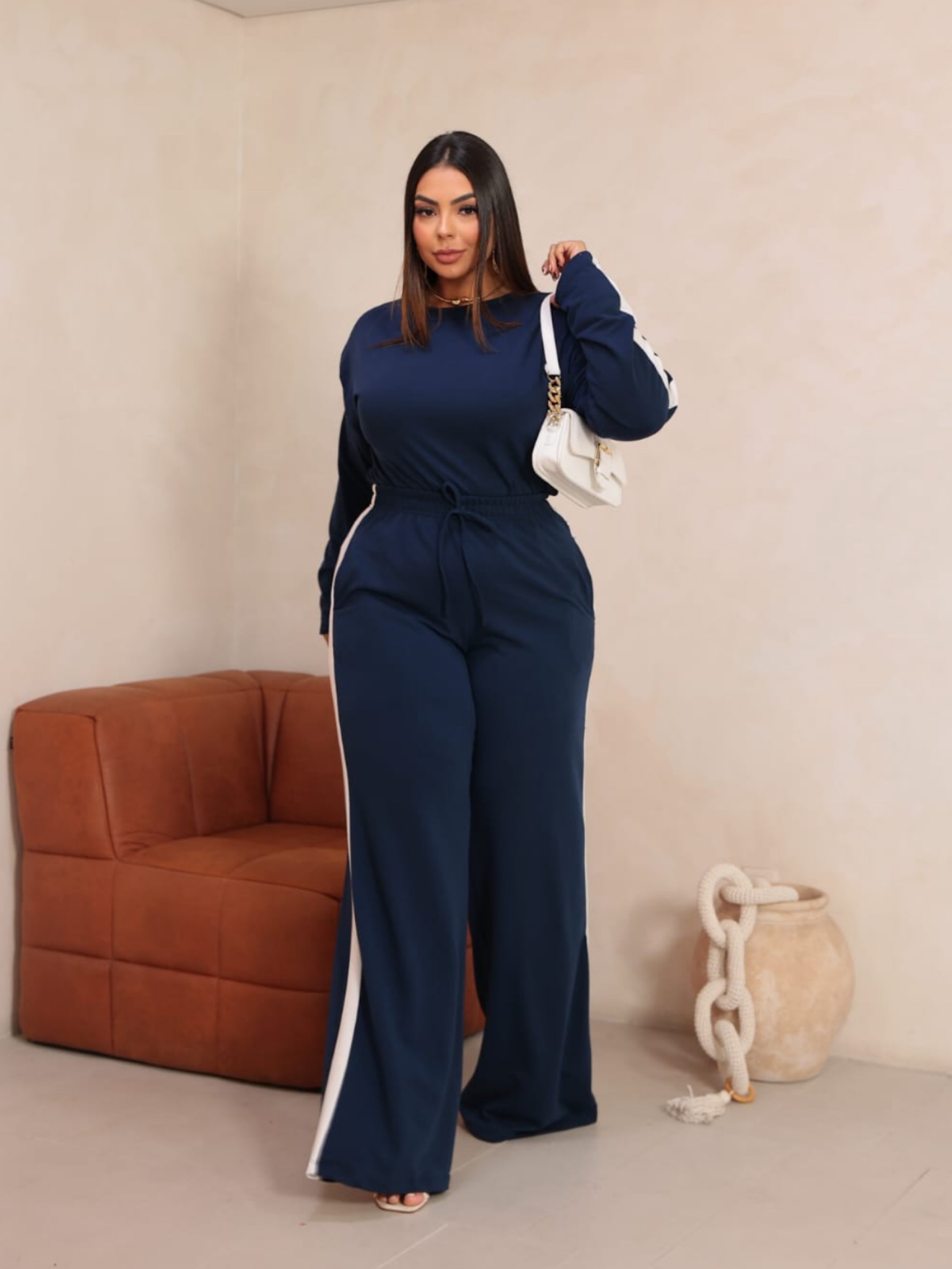 Conjunto calça pantalona Plus Size