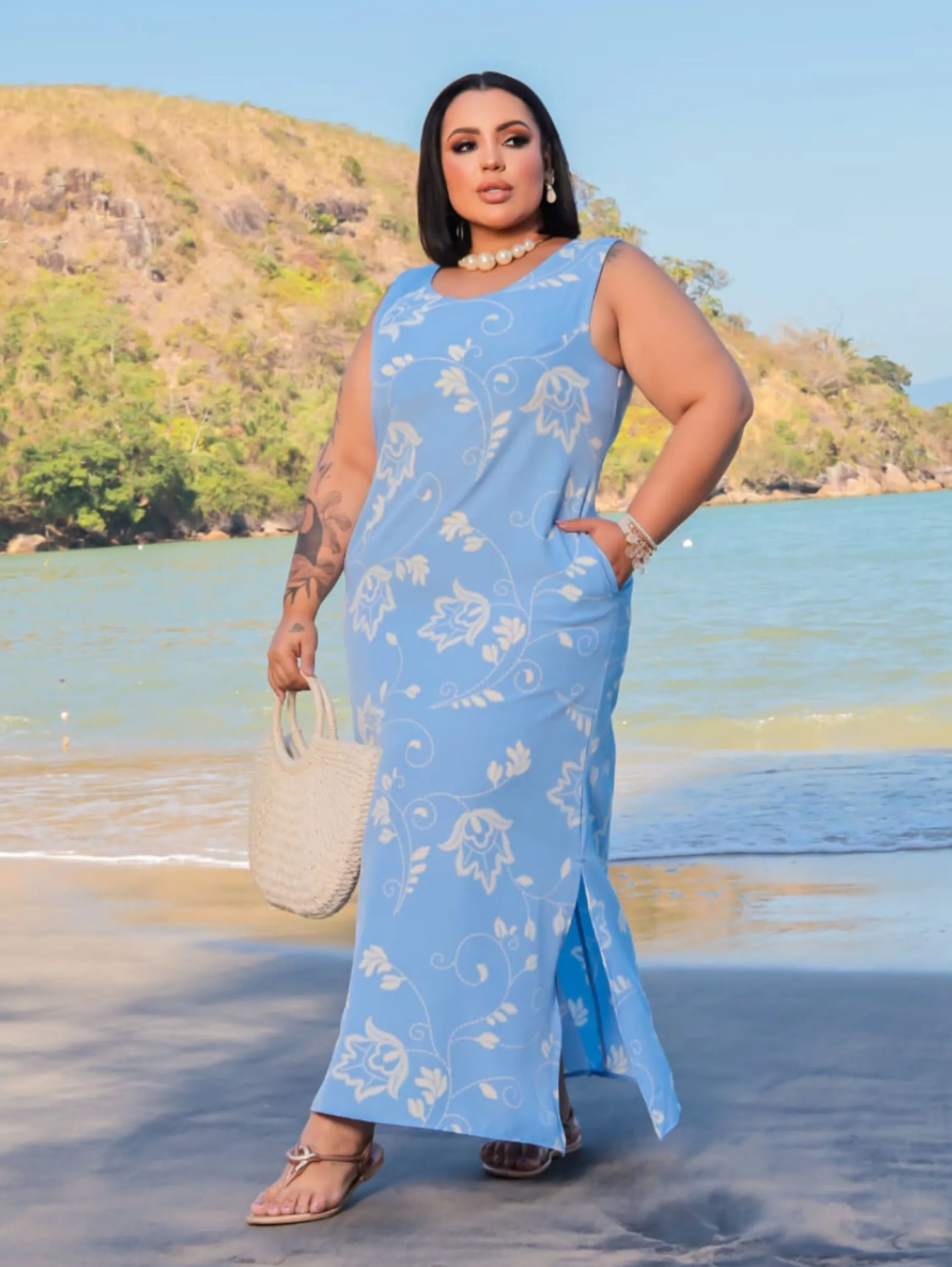 Vestido longo Luciana Plus Size