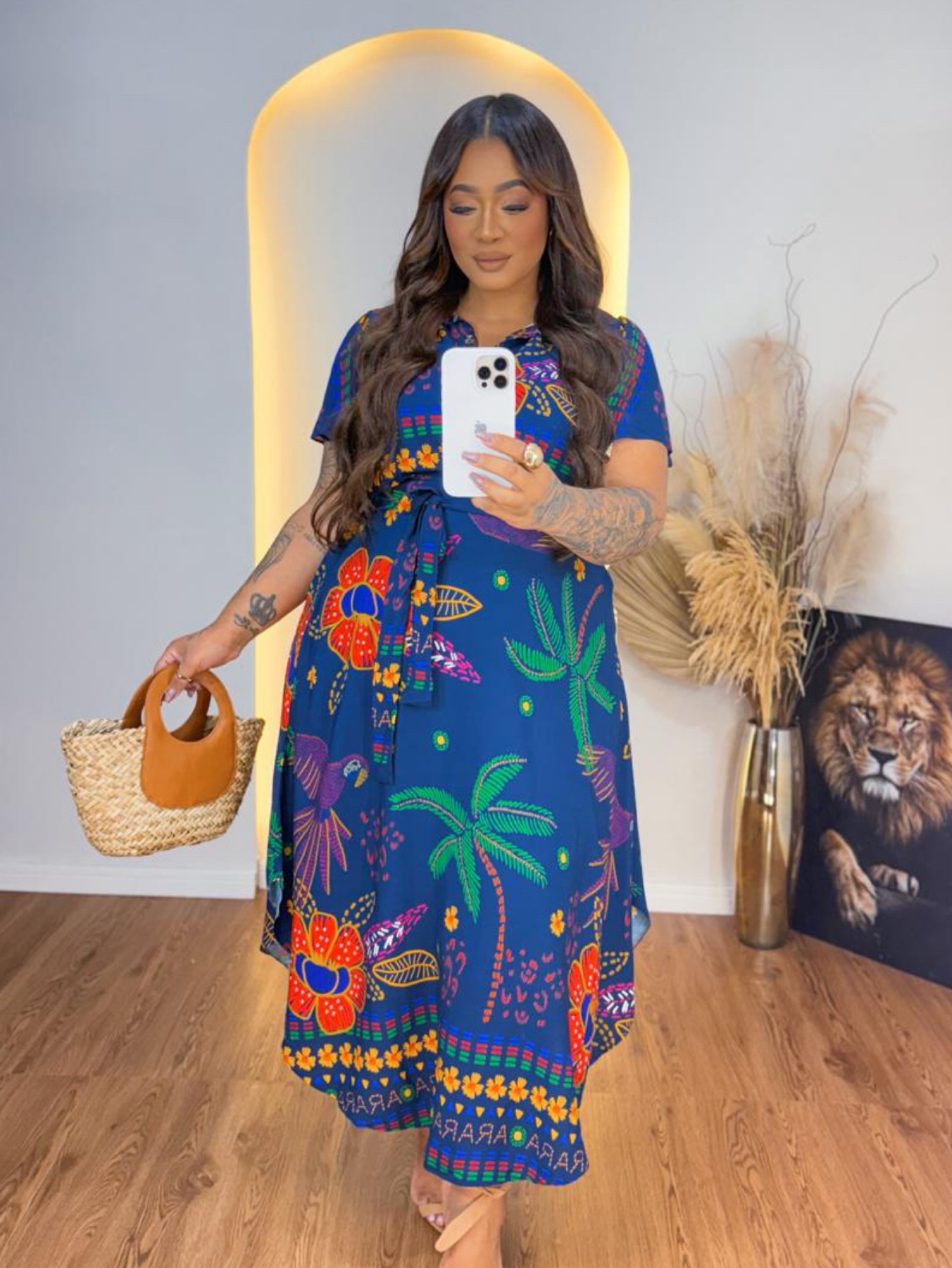 Conjunto saia e cropped farm Plus Size