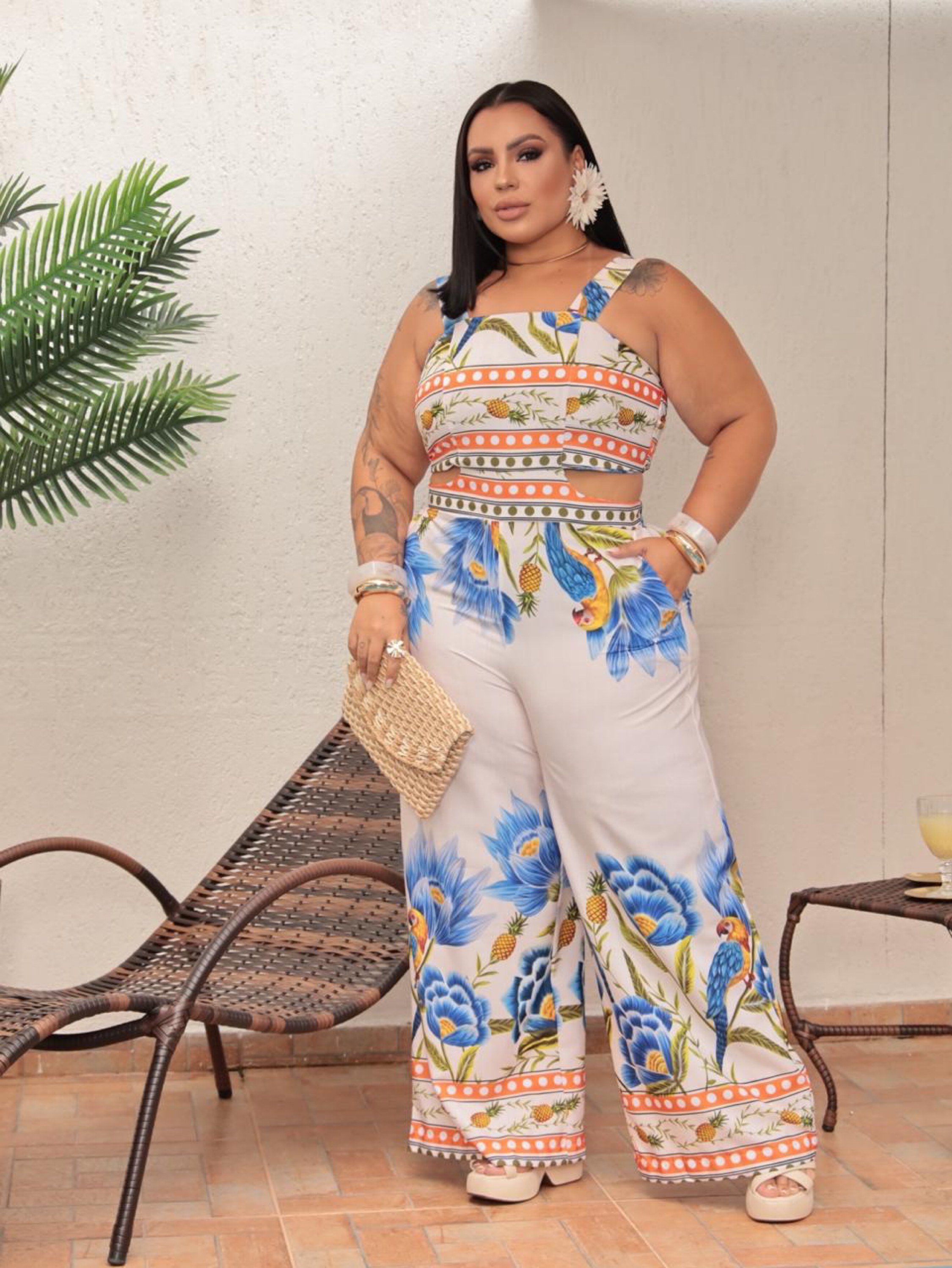 Macacão longo Rebeca Plus Size