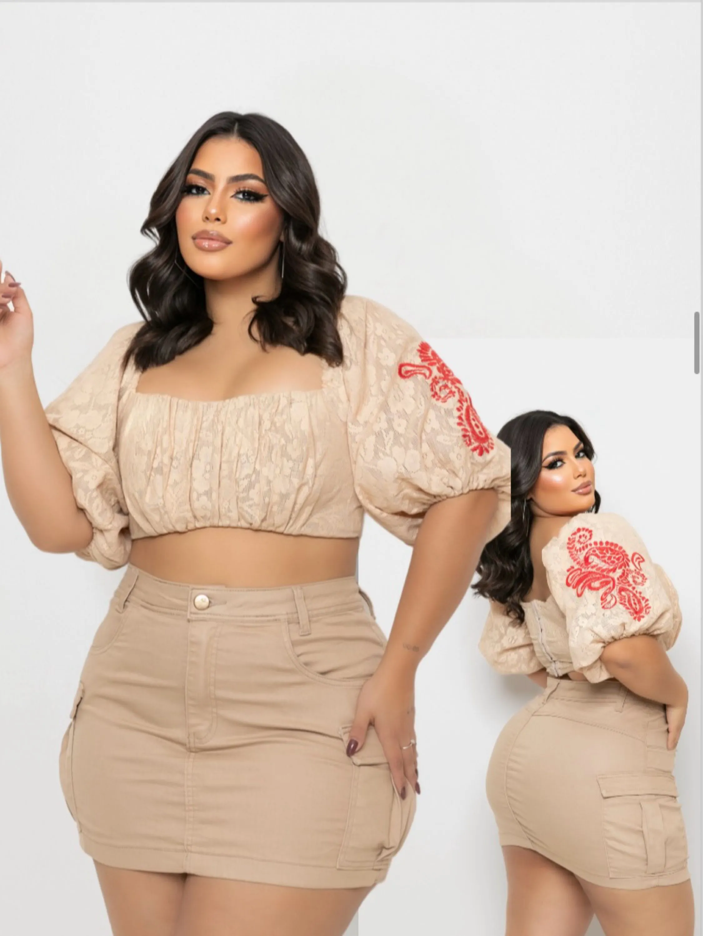 Saia cargo Plus Size