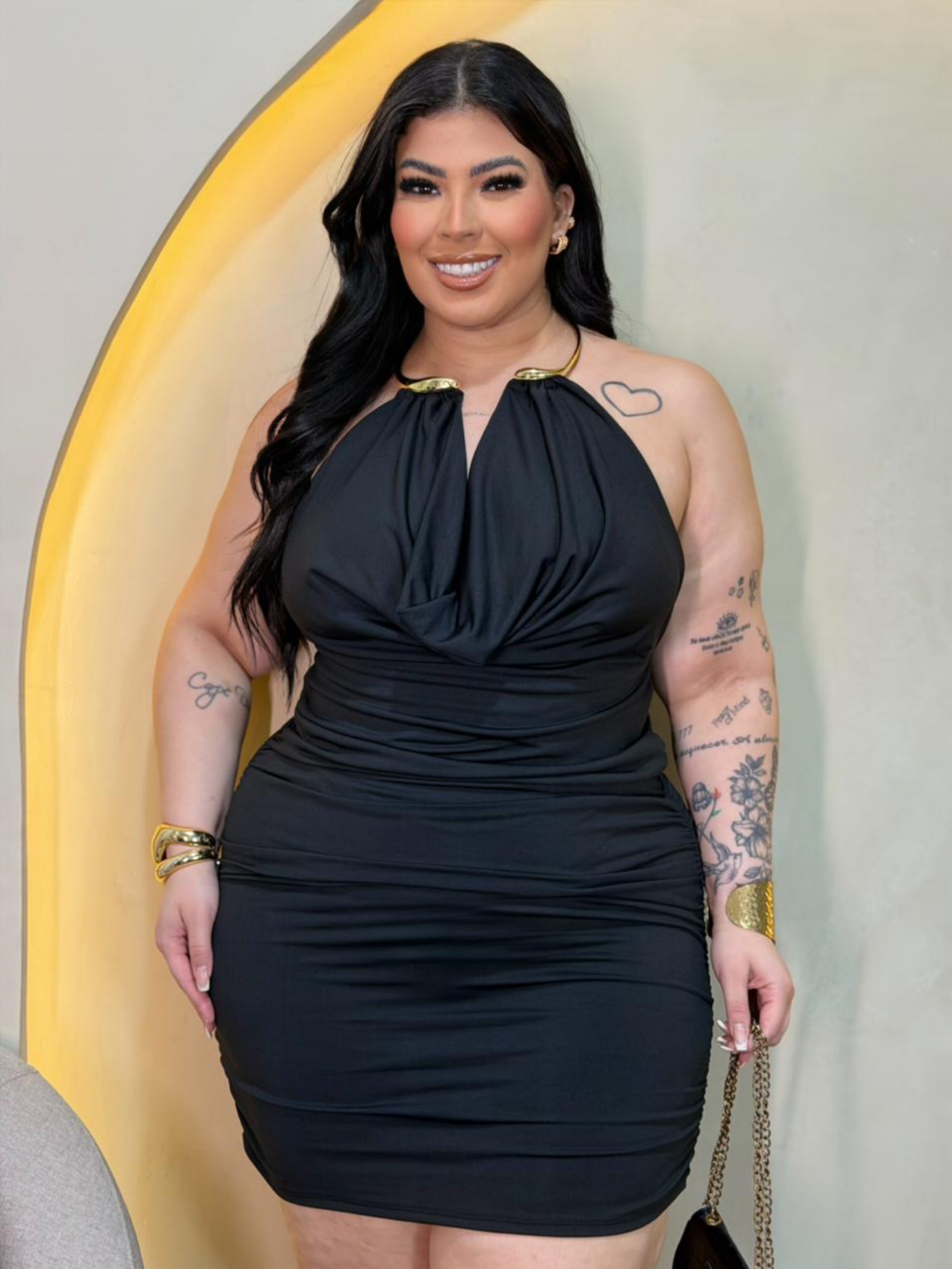 Vestido colar suplex Plus Size