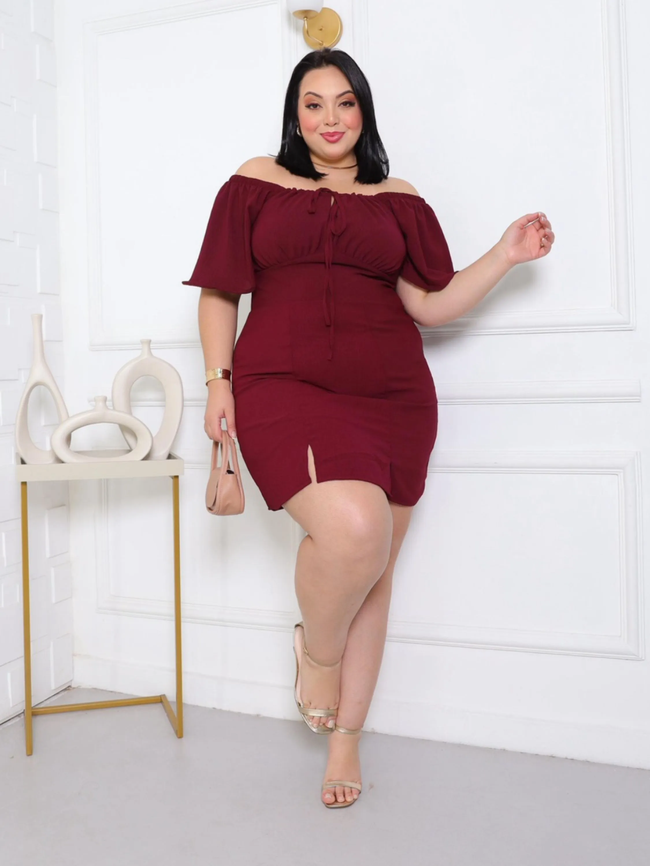 Vestido ciganinha duna Plus Size