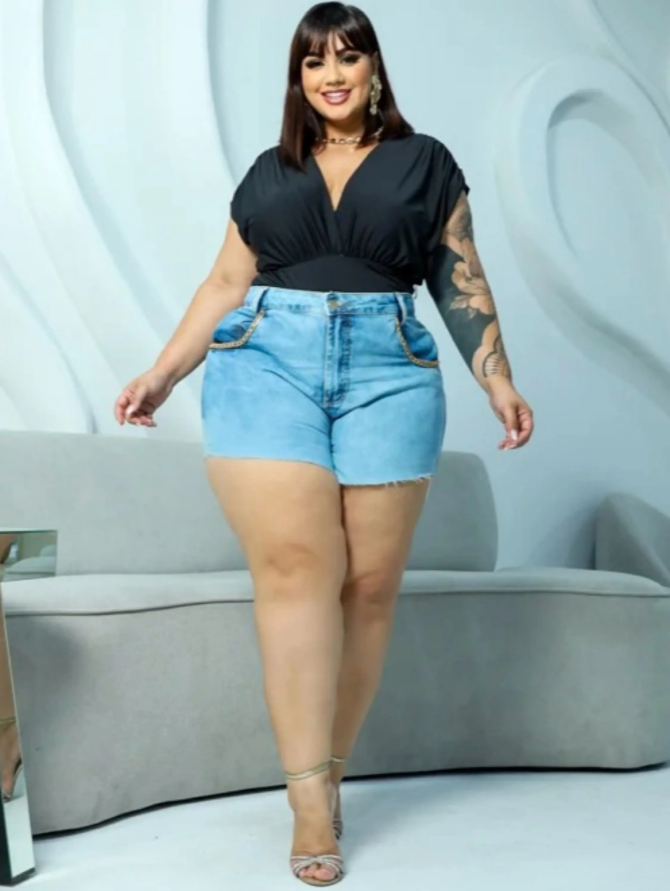 Shorts Jeans Ariela Plus Size