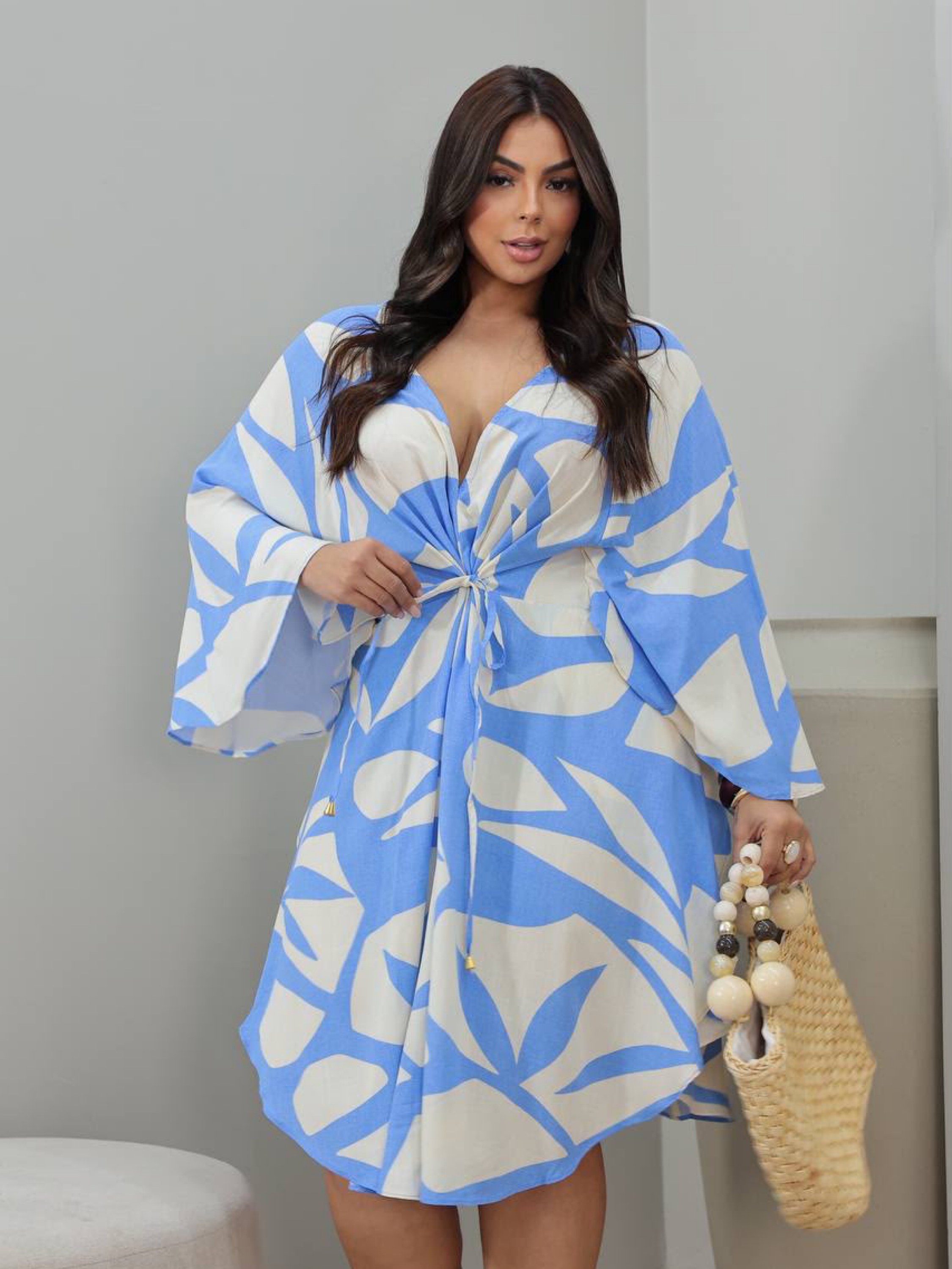 Vestido morcego Plus Size