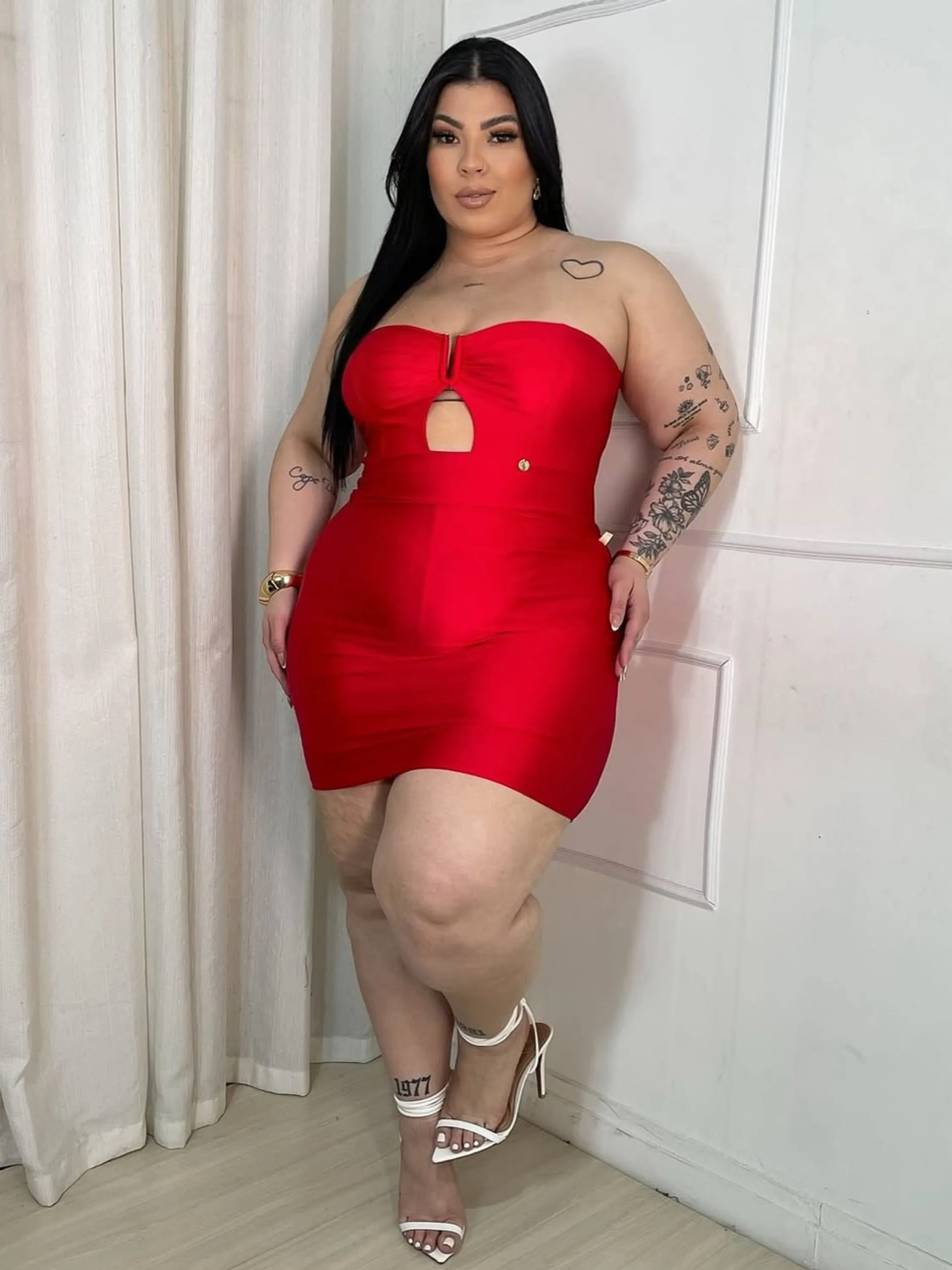 Vestido tomara que caia Eloise Plus Size