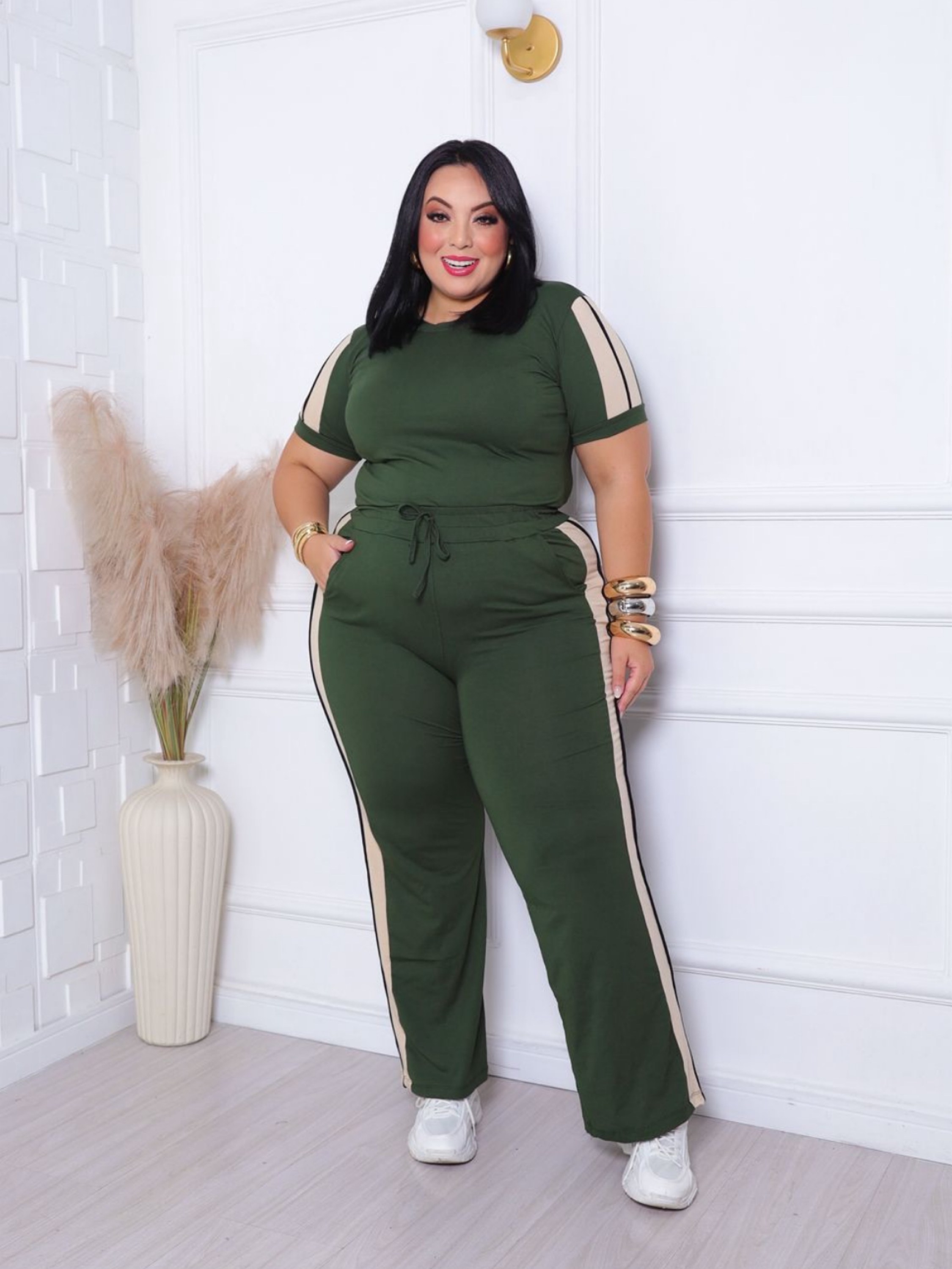 Conjunto bicolor Mara Plus Size