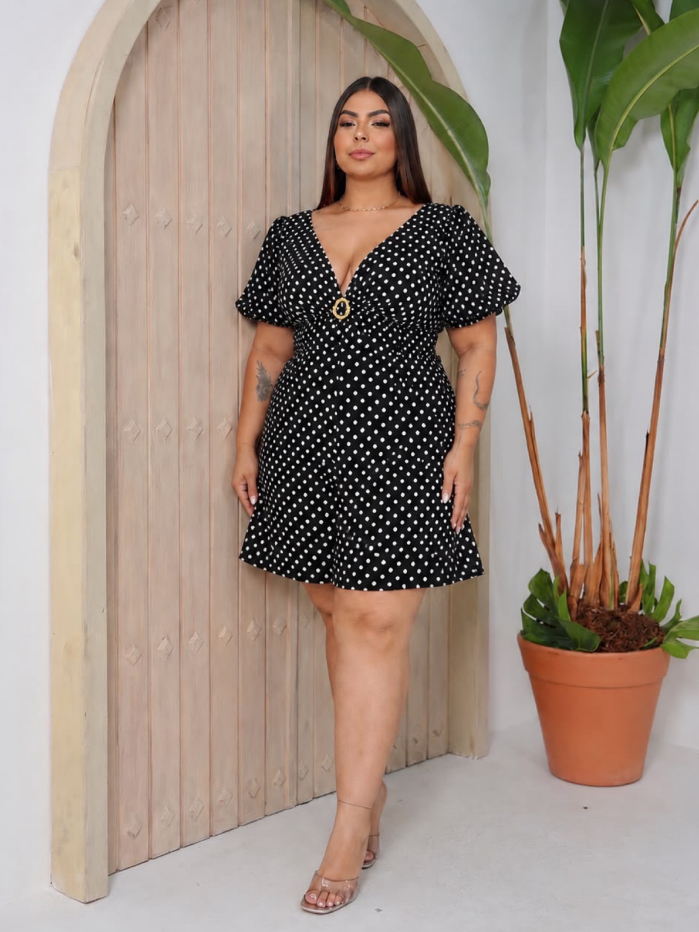 Macaquinho Beatriz Plus Size