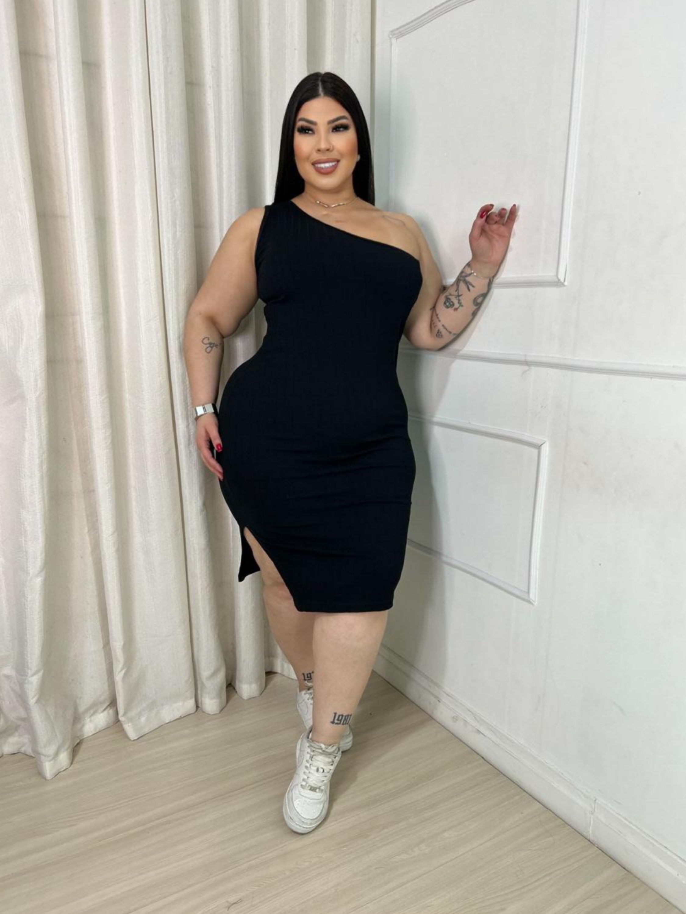 Vestido nula manca Amélia Plus Size