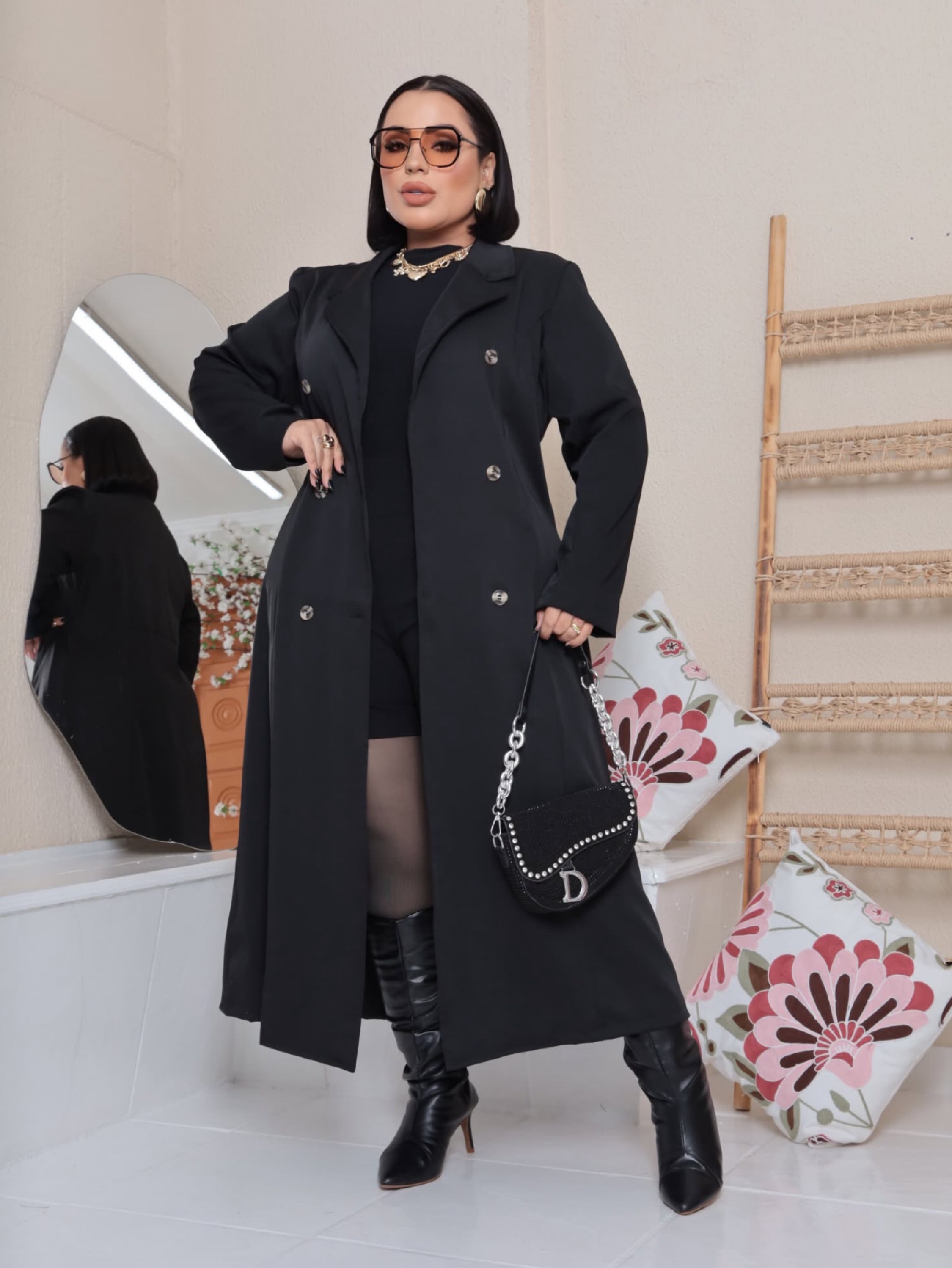 Sobretudo two way Plus Size