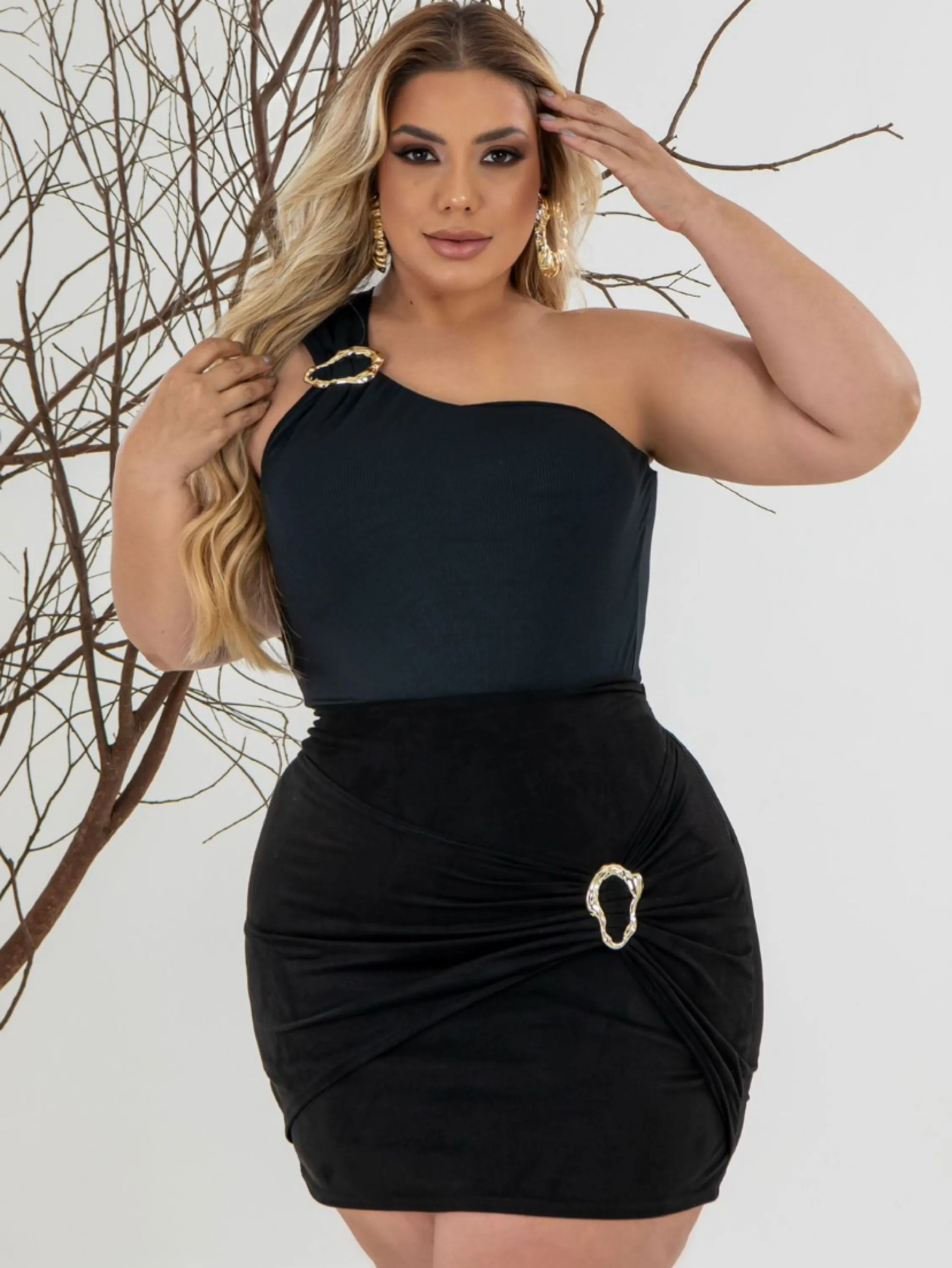 Saia suede Plus Size