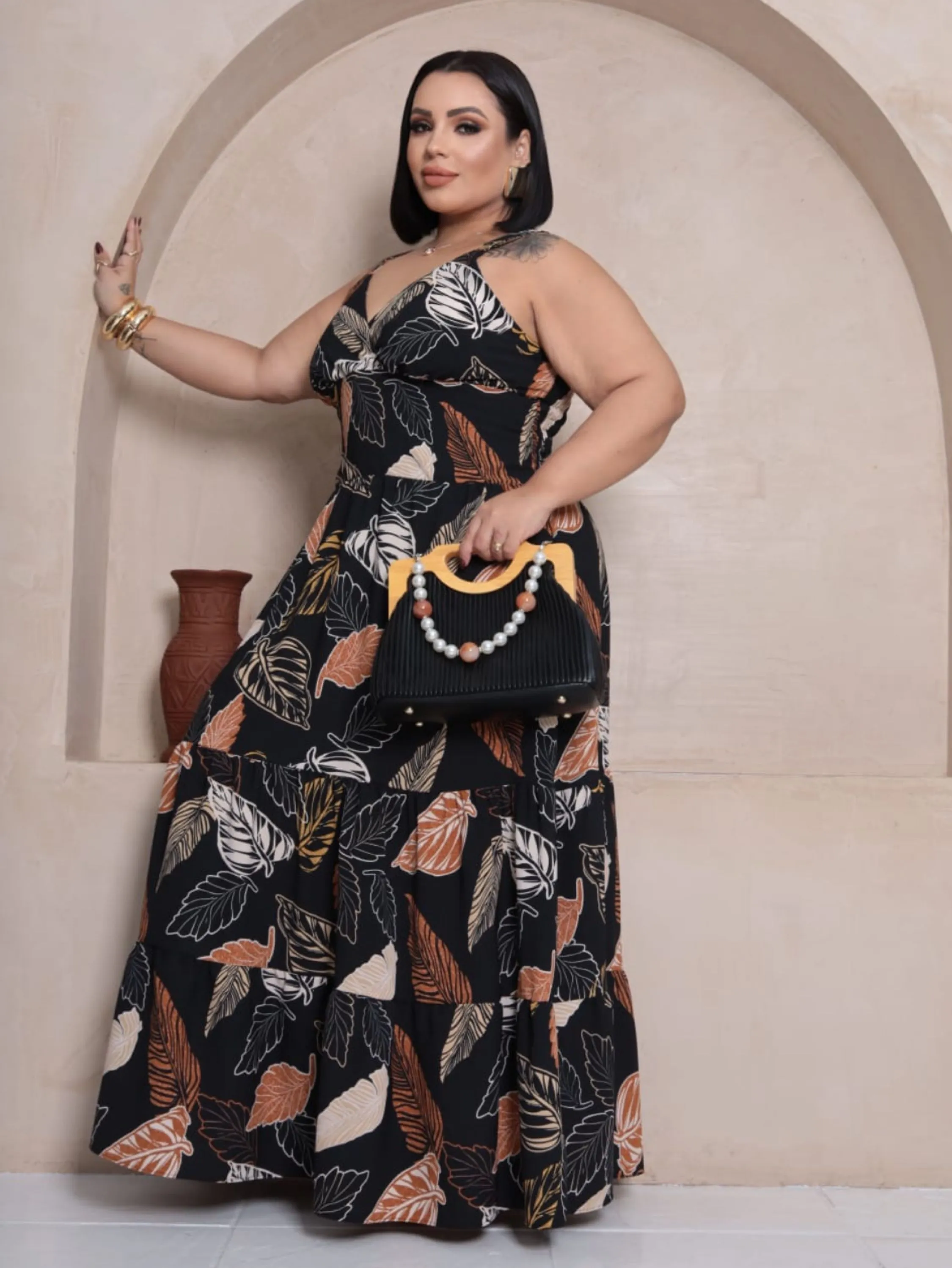 Vestido longo Júlia Plus Size
