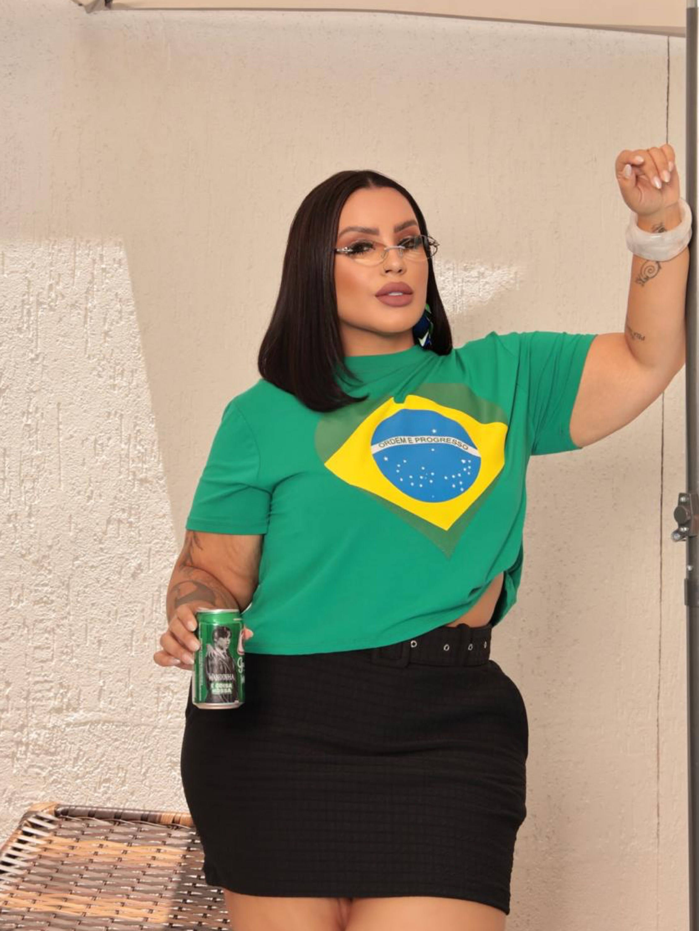 Cropped Brasil copa do mundo Plus Size