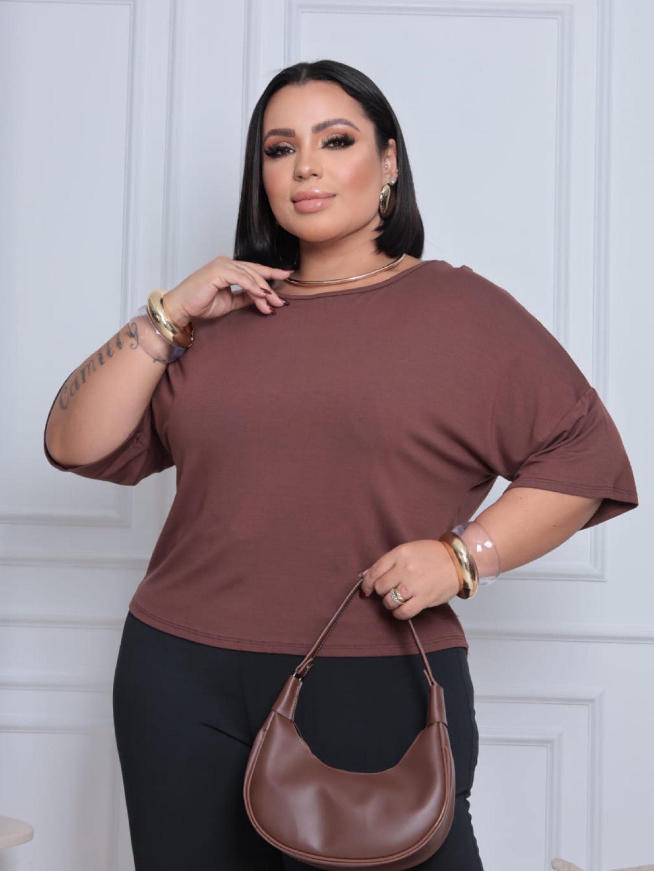 Blusa Fernanda viscolycra Plus Size