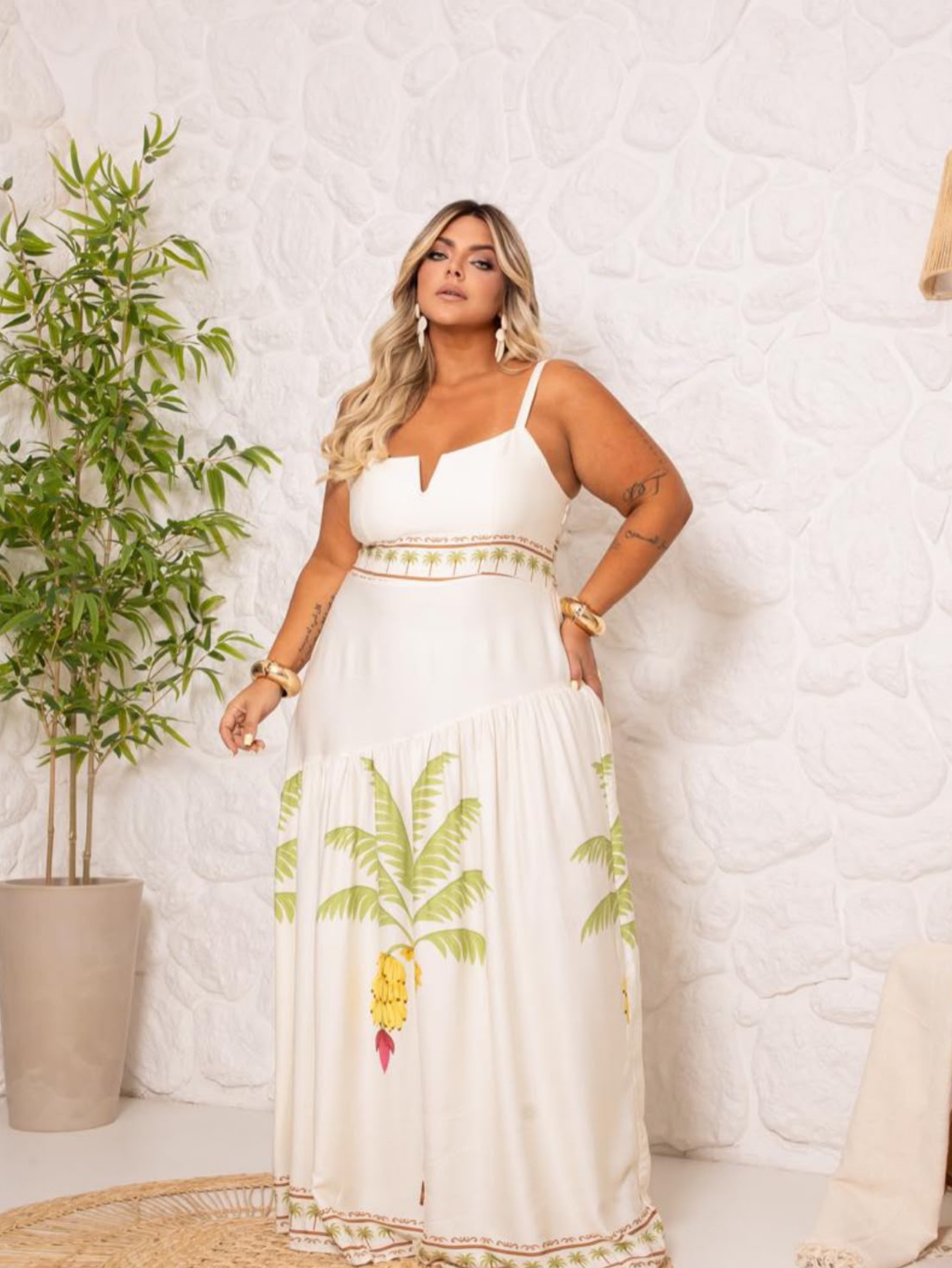 Vestido Eva farm Plus Size