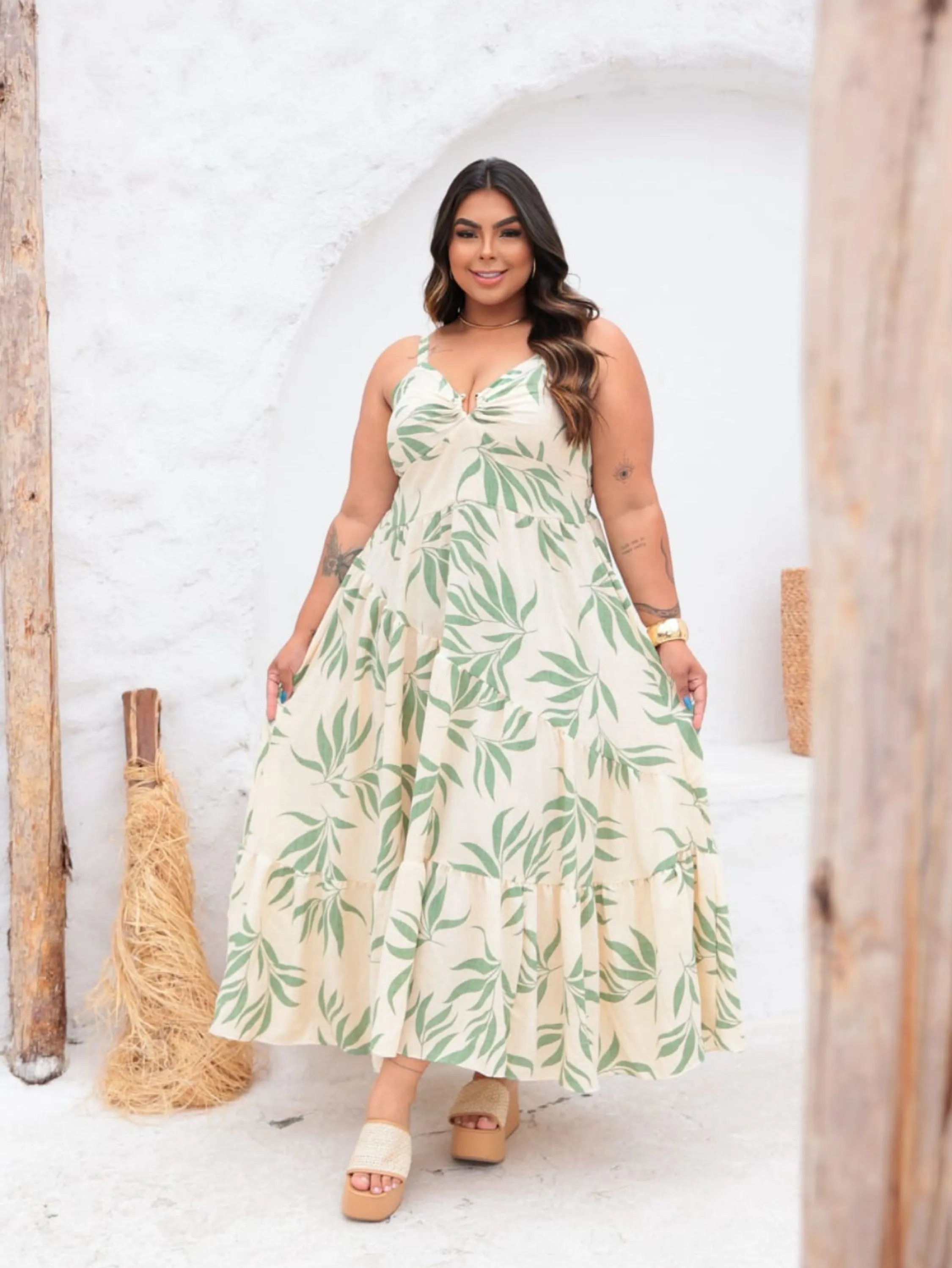Vestido longo Amanda Plus Size