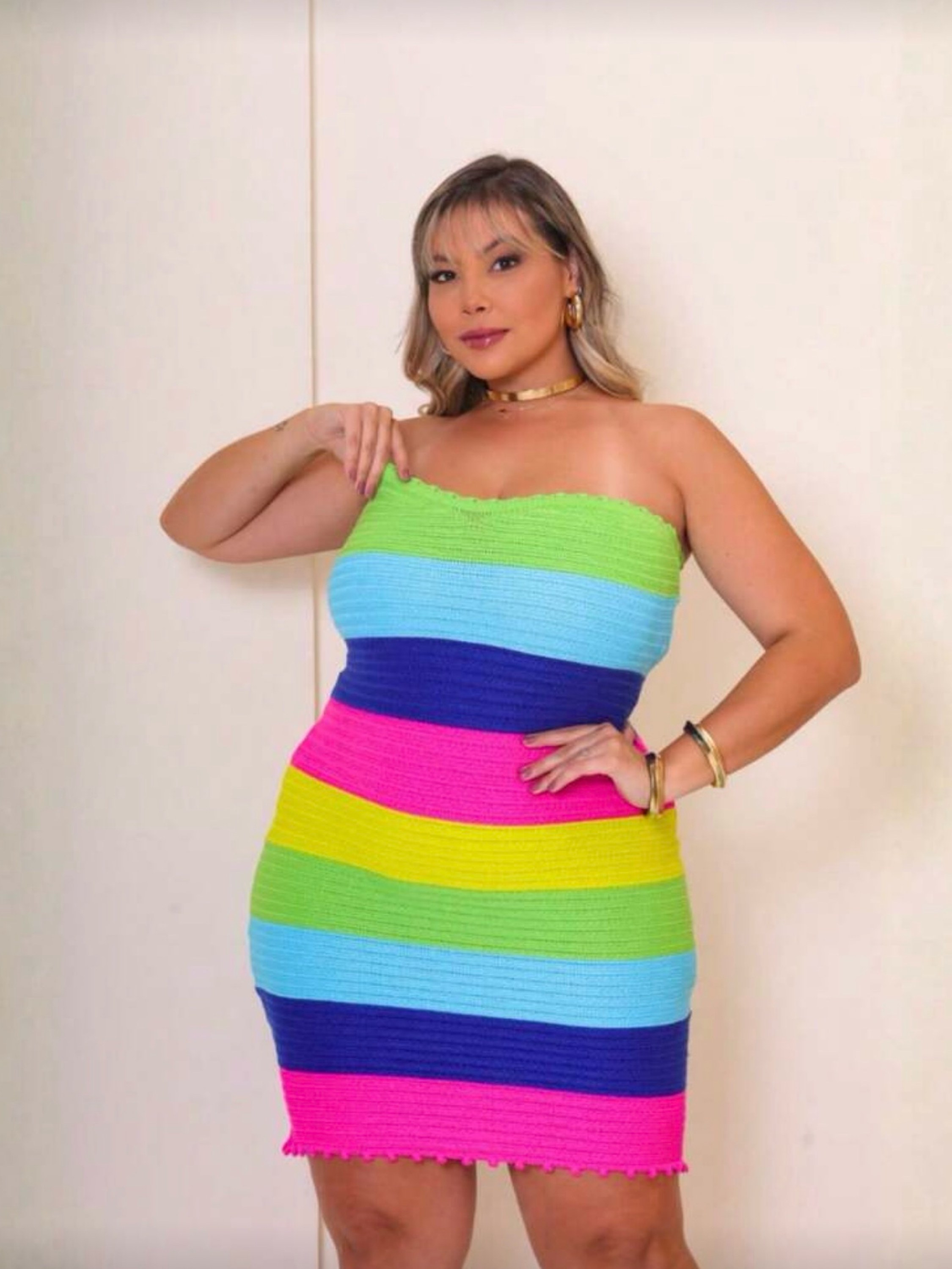 Vestido Virgínia tricot modal Plus Size