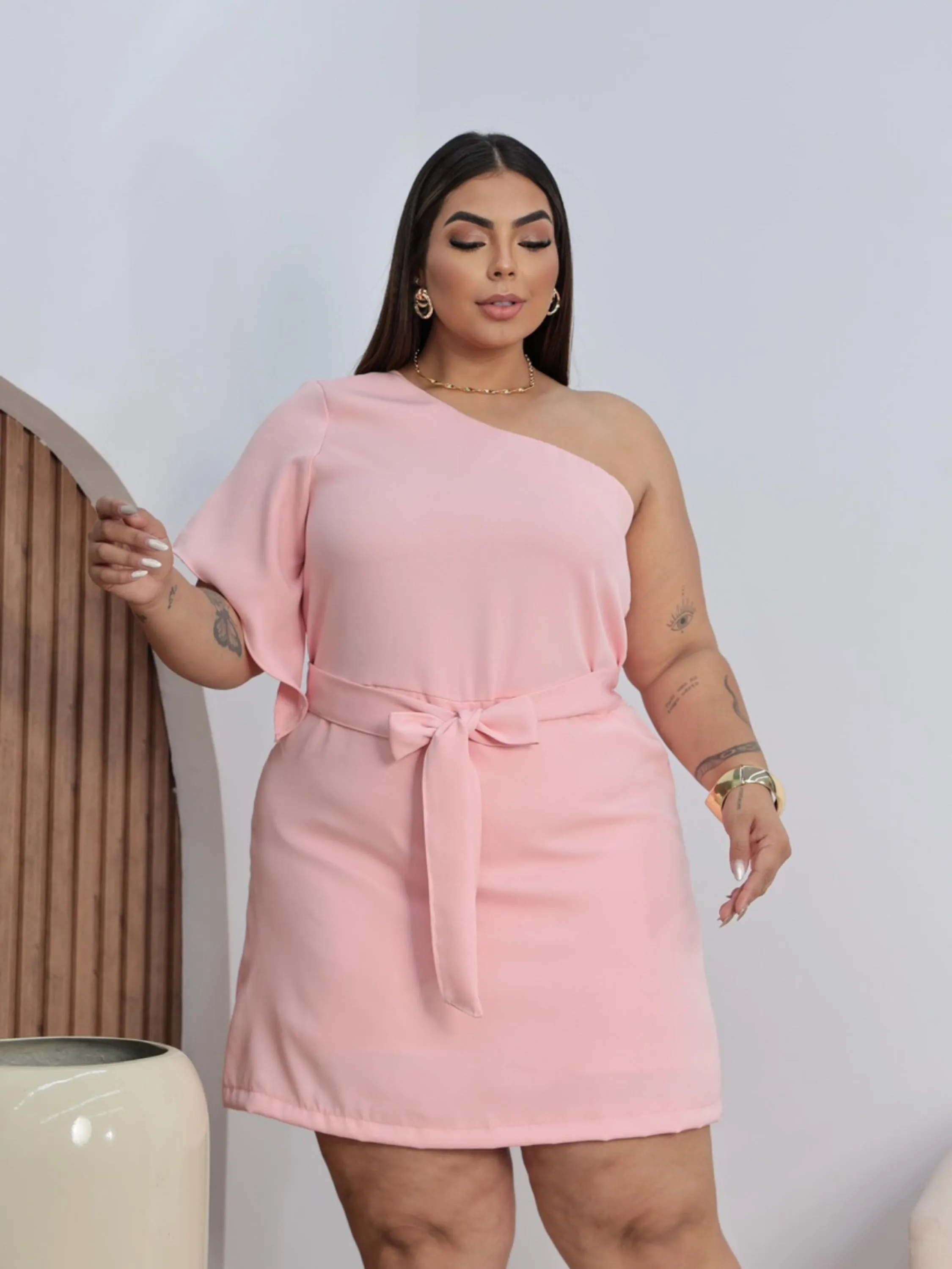 Vestido macaquinho nula manca Plus Size