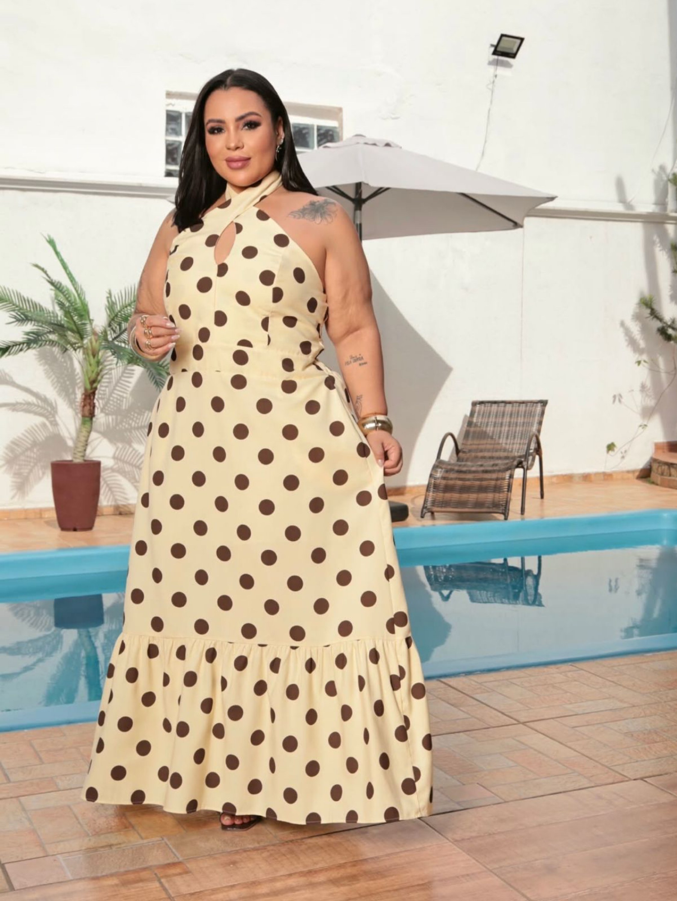 Vestido longo Raquel Plus Size